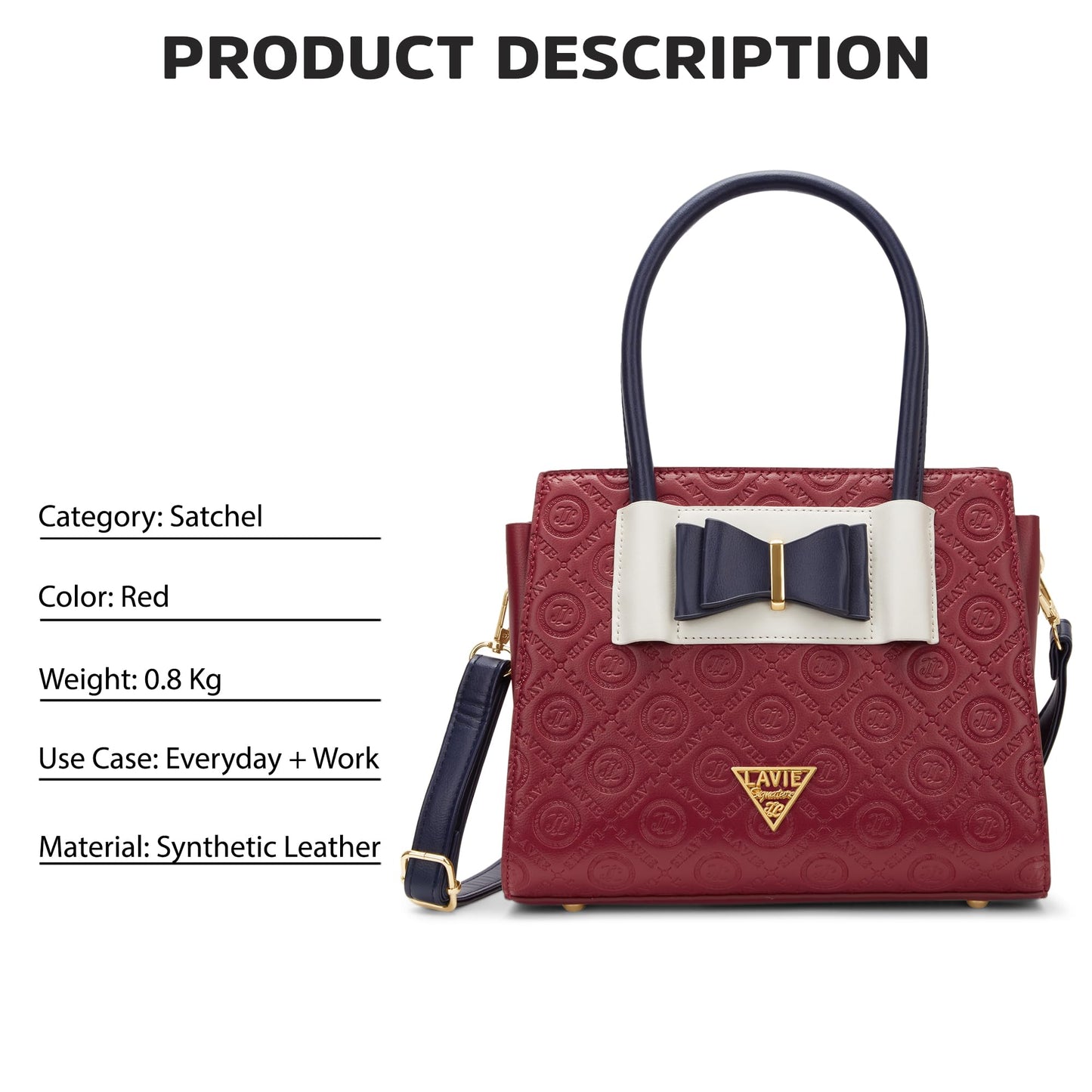 Lavie Signature Women's Geneva Colourblock Satchel Handbag for Women | Satchel Bag for Work | Ladies purse | Stylish Shoulder Bag | Gift For Women
