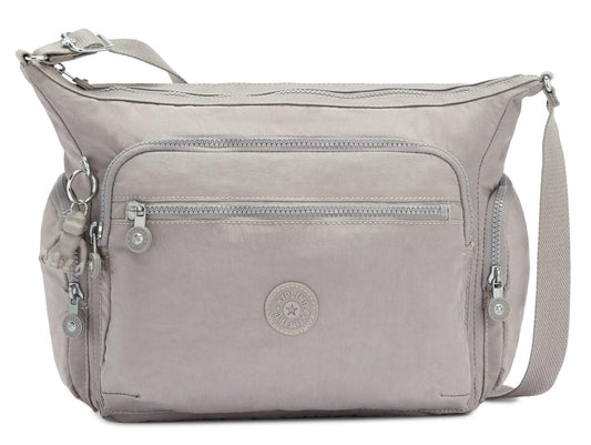 Kipling Women's Gabbie Shoulder Bag, Grey Grey, 18.5x35.5x30 cm (LxWxH), Contemporary