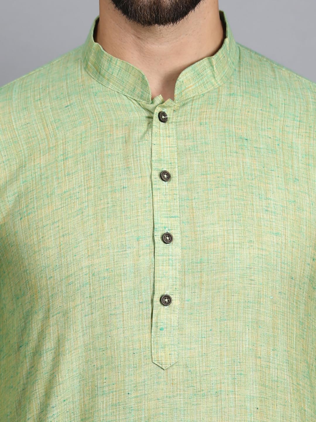Ethluxis Men's Cotton Kurta with Pyjama Set (44, Pistachio Green)