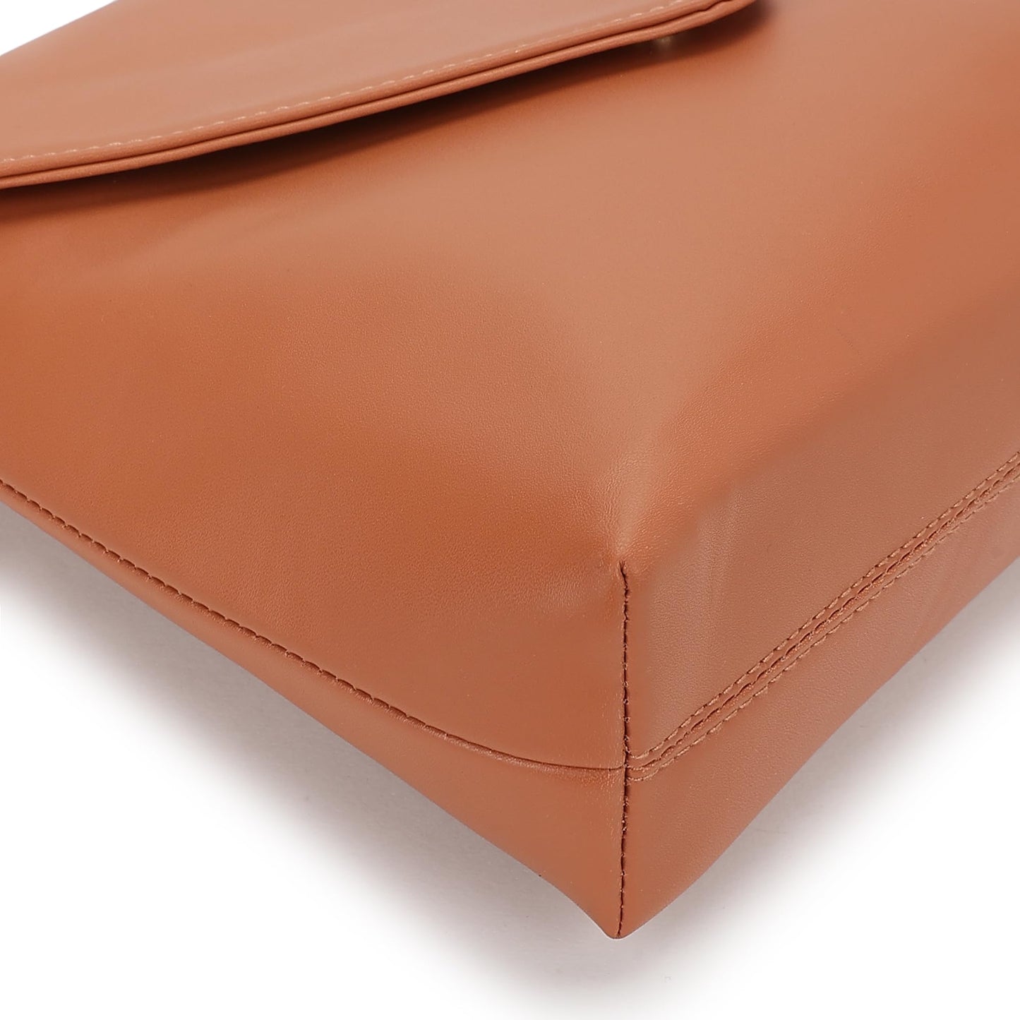 Fastrack Women's Flap Closure Sling Bag | Magnetic Button Lock, Adjustable Sling, Inner Zip and Slip Pockets | Stylish Everyday Bag | Sling Bag for Casual Carry, Tan