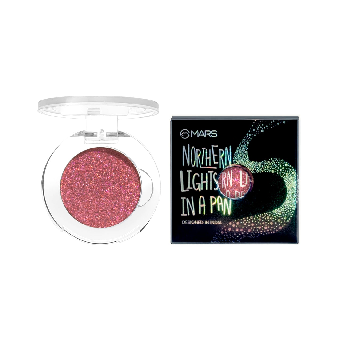 MARS Northern Lights In A Pan Eyeshadow With Dual-Tone Shimmer Shades | Single Swipe Pigmentation | Easy to Blend | (0.5gm) (03-FINLAND FLASH)