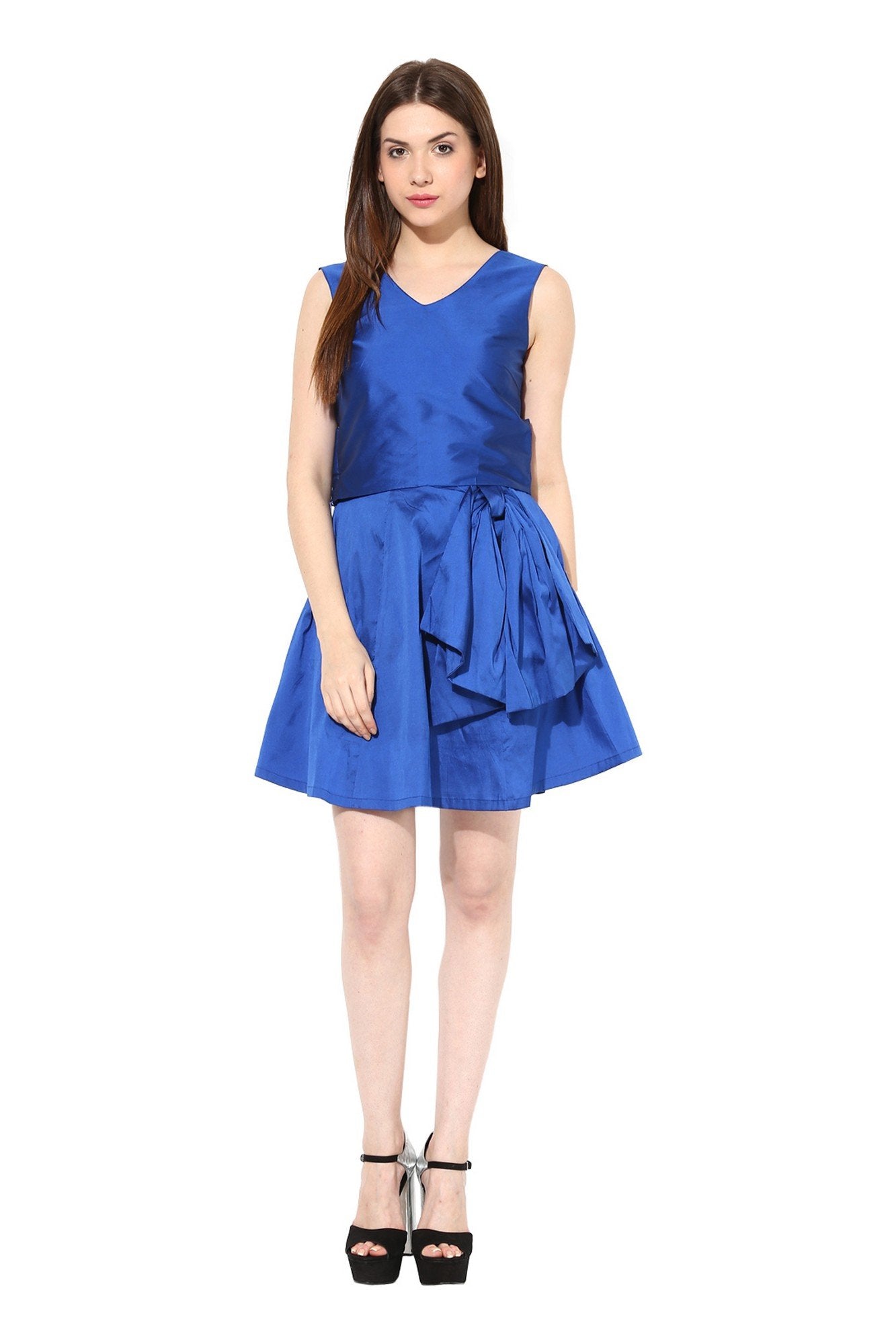 Miss Chase Women's Blue A-Line Skirt