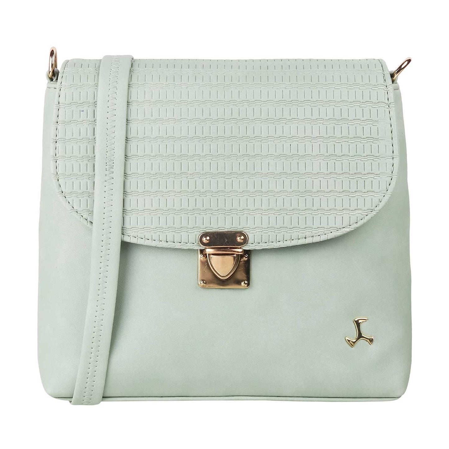 Mochi Women Green Flap Over Sling (66-7212)