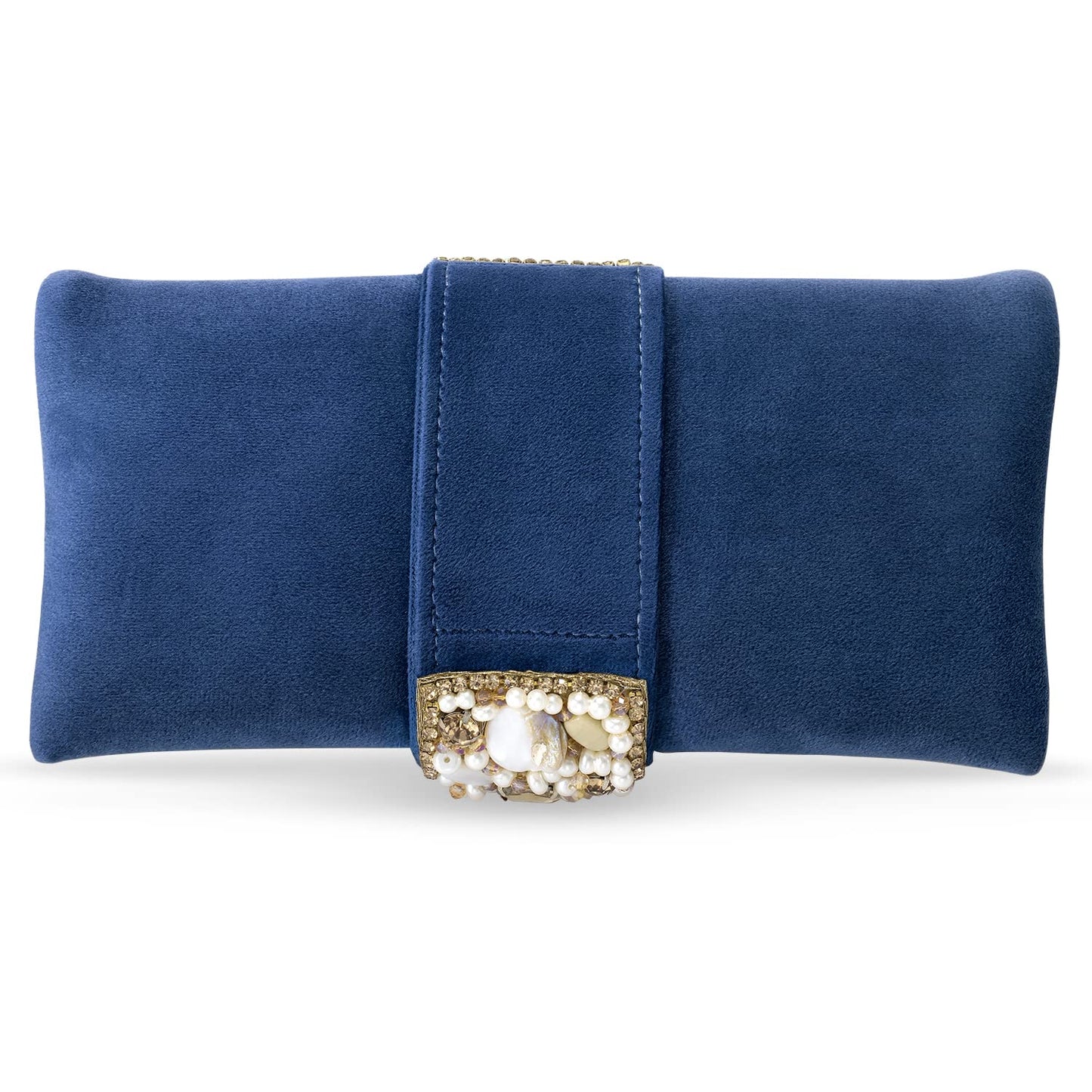 Peora Blue Clutch Purses for Women Handmade Evening Handbags Bridal Clutch(C01B)