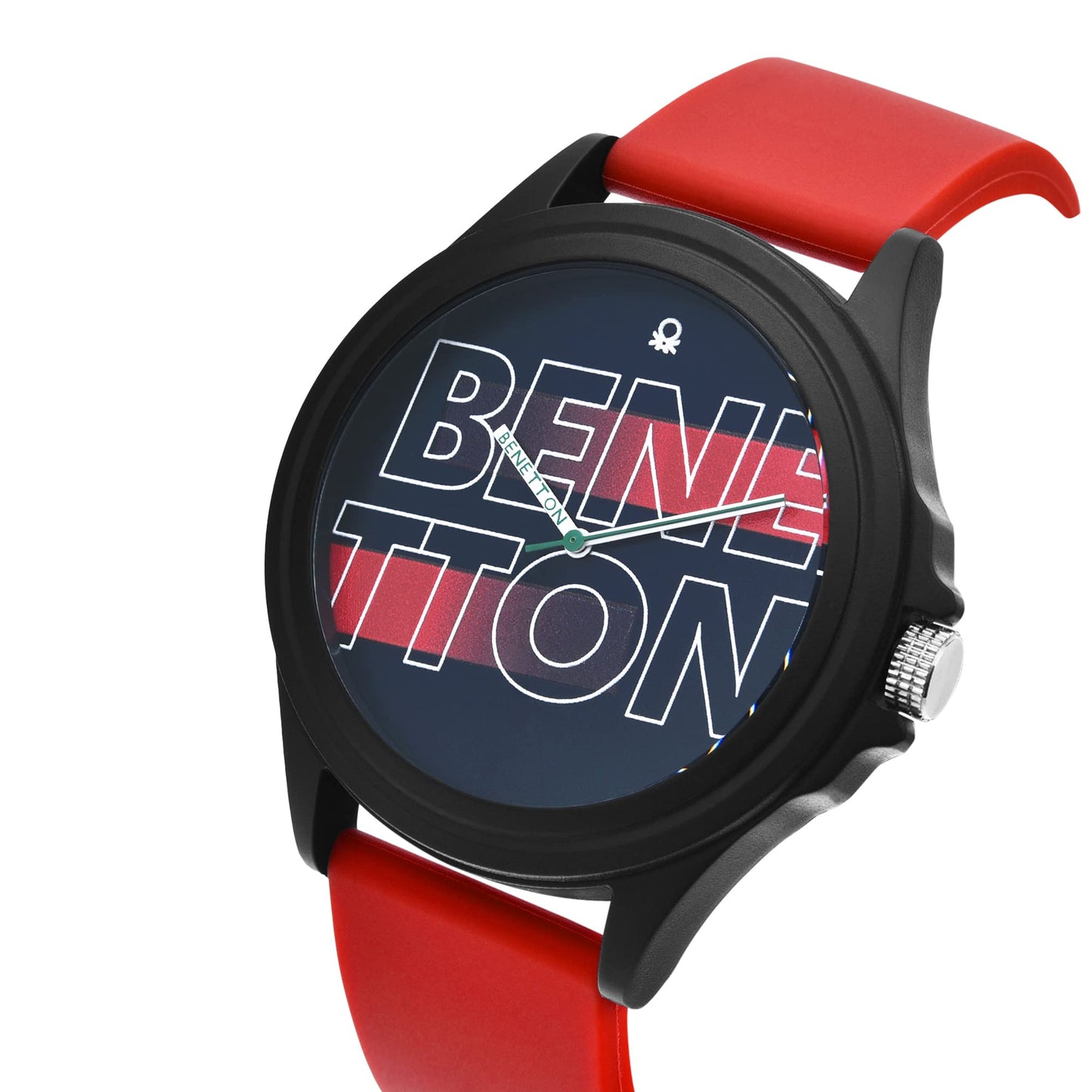 United Colors of Benetton Mens 46 mm Blue Dial Silicone Analogue Watch - UWUCG0300