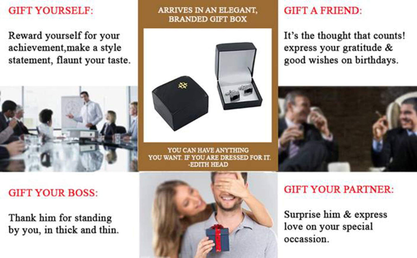 Zivom® Moustache Mooch Blue Gold Brass Formal Cufflinks Combo Pack Of 2 Sets For Boys Men's Gift Box