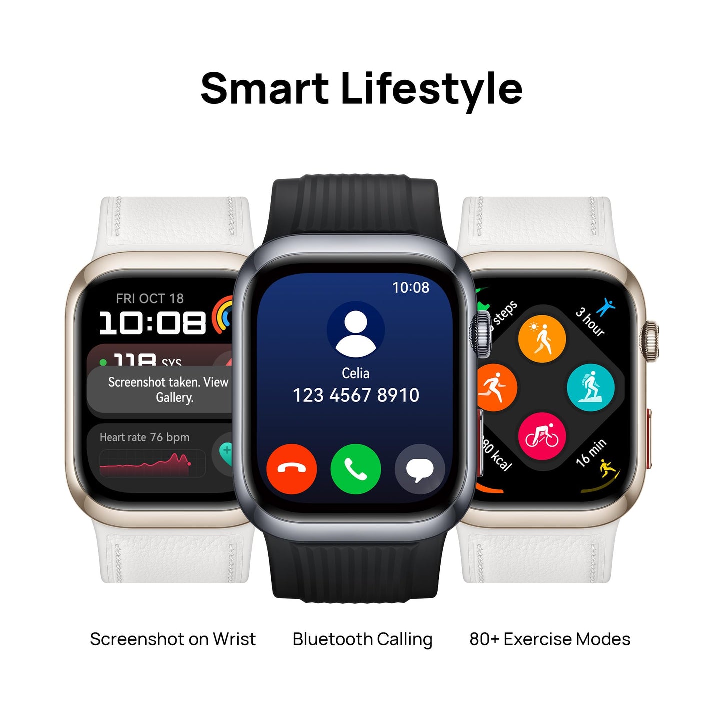 Huawei Watch D2, Smartwatch 1.82" AMOLED, Ambulatory Blood Pressure Monitoring,Sleep Breathing Awareness, SpO2, Light and Slim Design, Health Community, Smart Lifestyle, Bluetooth Calling, Gold