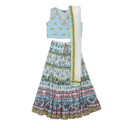 BIBA Girls PRINTED STRAIGHT KID(KWSUMMER ZEST5830_WHITE_9)