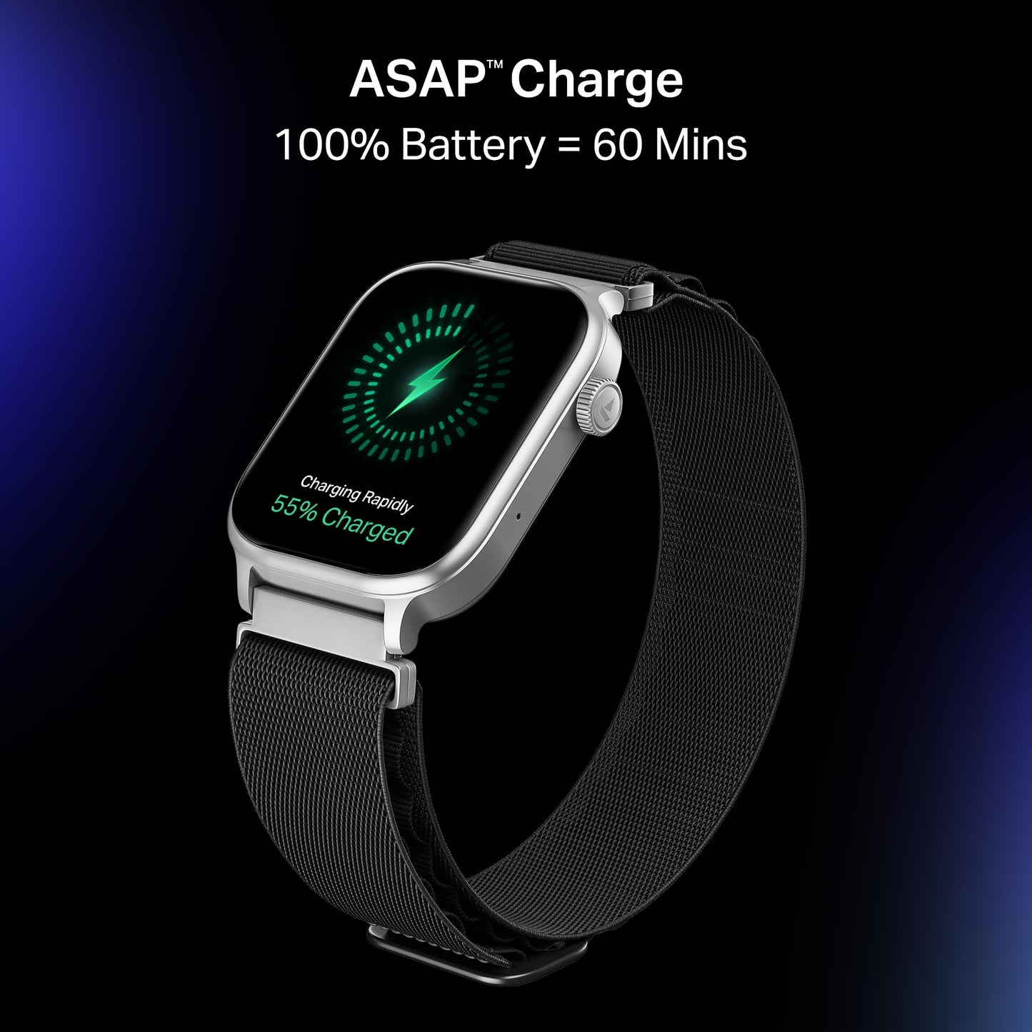 Boat Storm Infinity Plus w/20 Days Extensive Battery Life, Huge 680 mAh, Only Charge Once a Month, 1.96" Display, Functional Crown, Multiple Sports Modes, smart Watch for man & Woman (Sports Black)