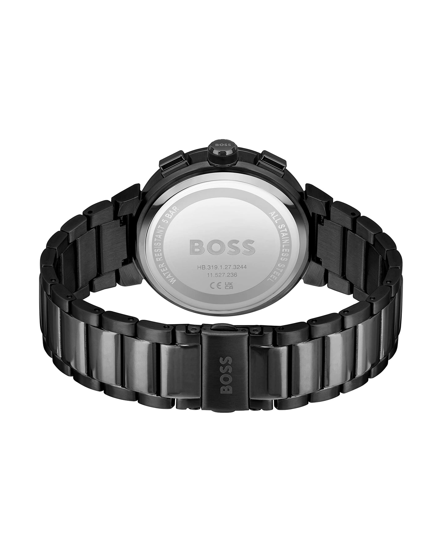 Hugo Boss Stainless Steel One Analog Black Dial Men Watch-1514001, Black Band