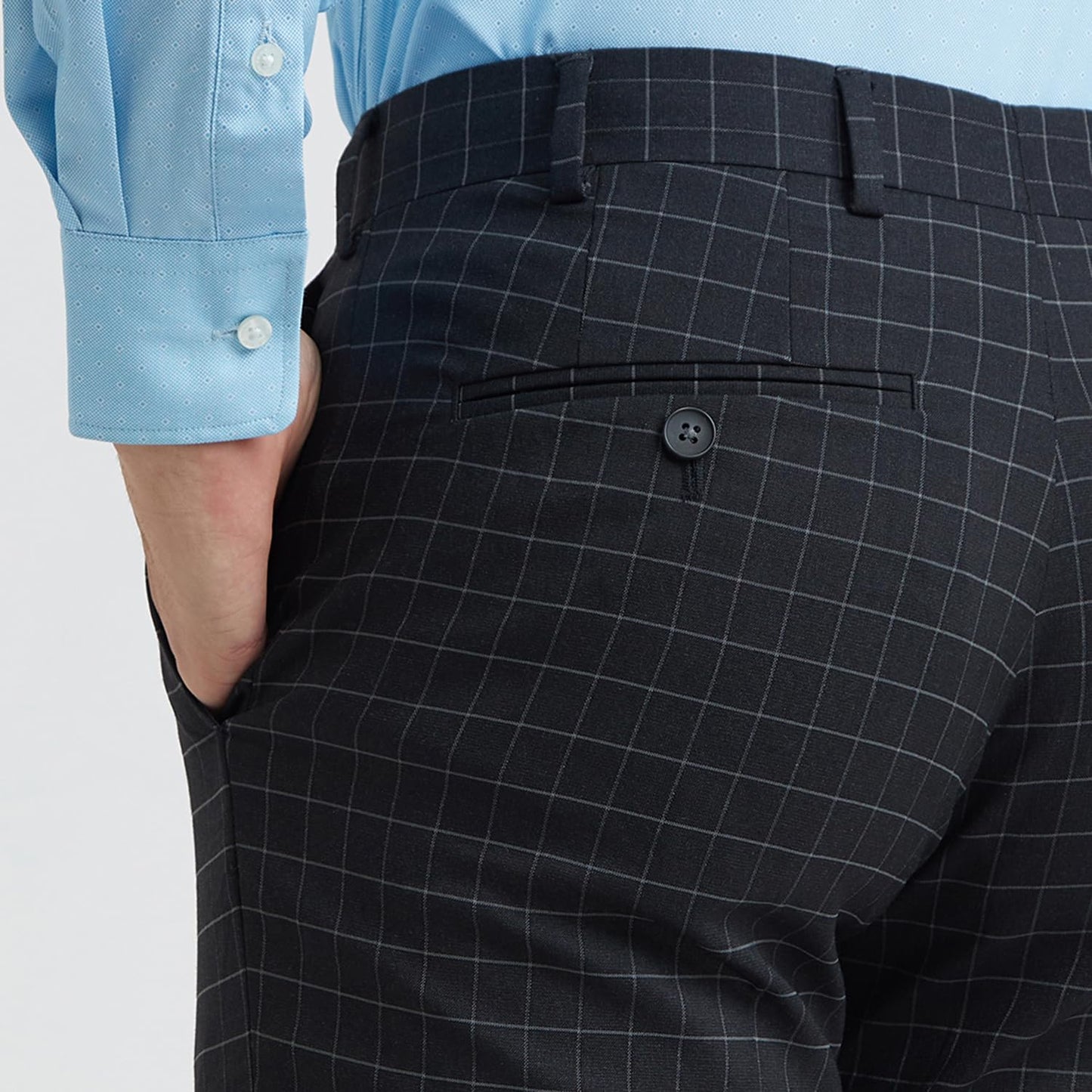 PARK AVENUE Men's Slim Pants (PMTY07055-B8_Black