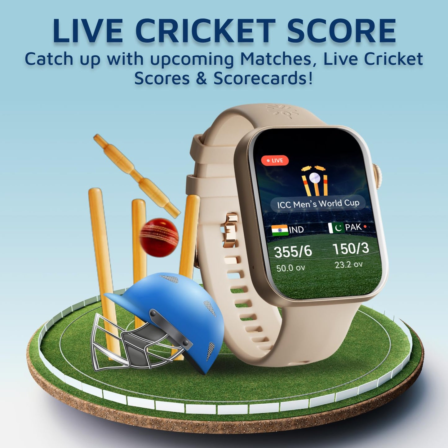 Cultsport Burn Plus 1.78" Amoled, Live Cricket Score, 368 * 448 Best-in-Class Resolution, BT Calling, Crown Control, Always on Display, 7 Days Battery Life (Rose Gold Silicone Strap)