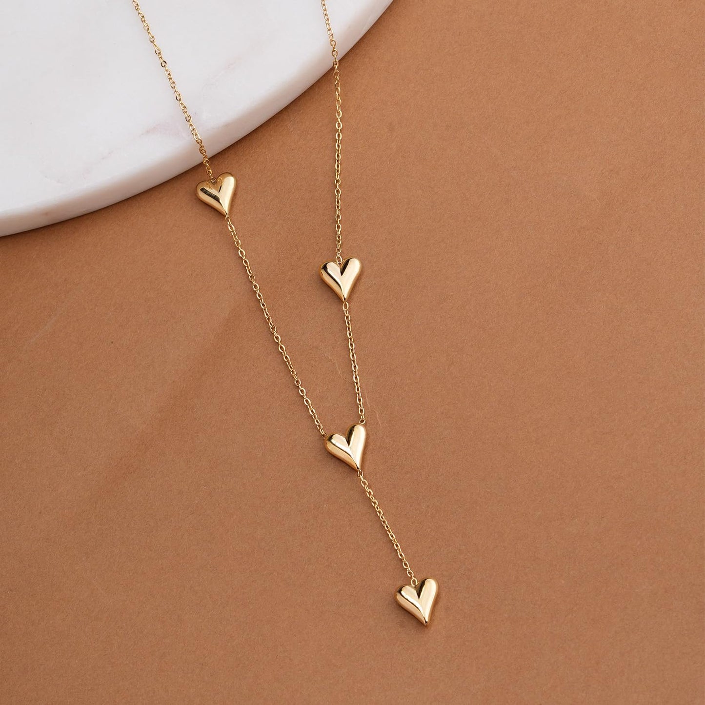 PALMONAS Heartstrings Gold Necklace for Womens - Waterproof & Anti-Tarnish, Gift for Girls & Women