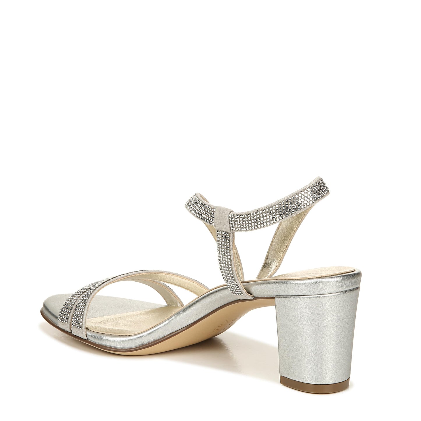 Naturalizer Women's Vanessa2 Strappies Sandal, Silver, 8.5 W (C)