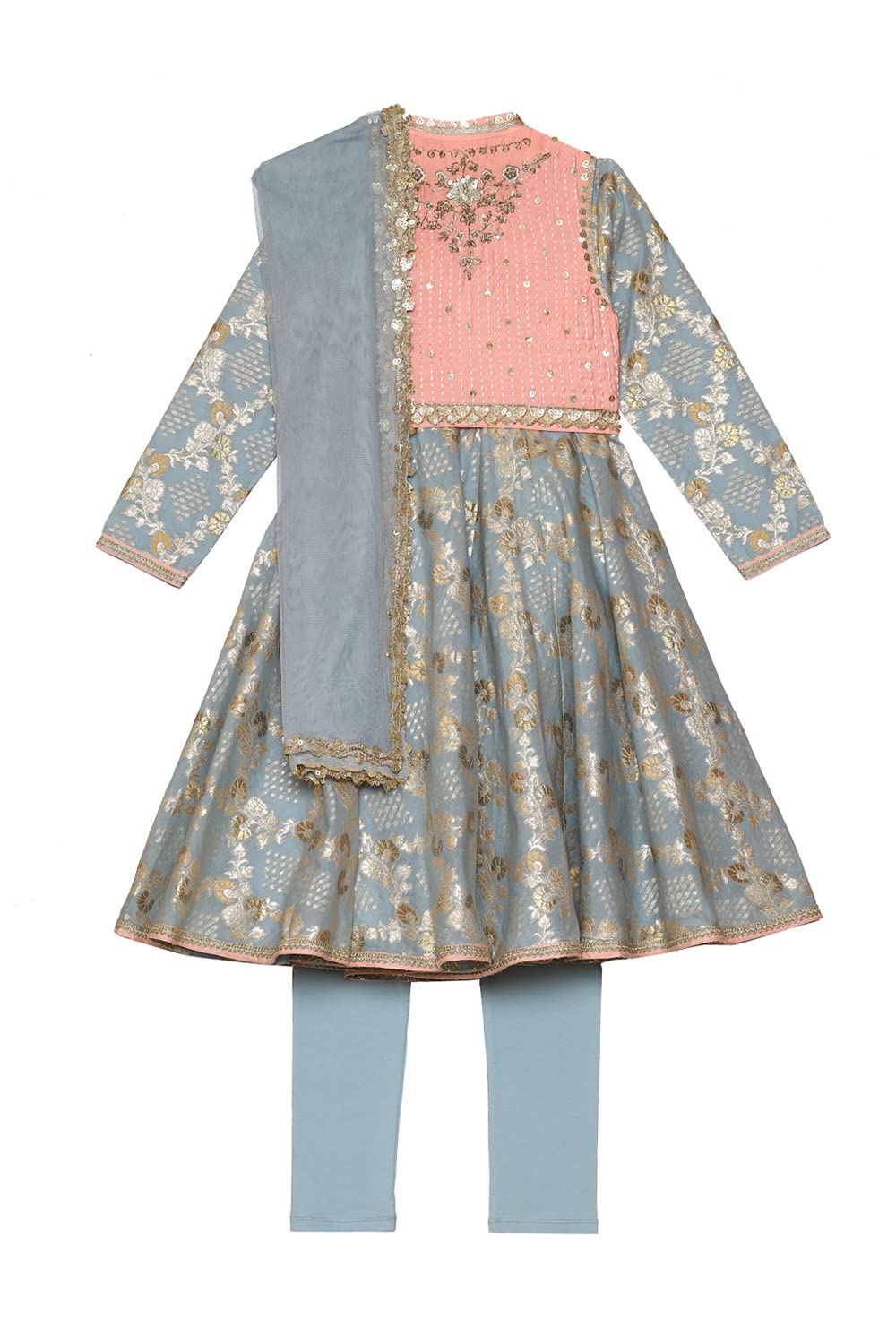 BIBA GIRL EMBROIDERY FITTED KID(KW4766_POWDER BLUE_19)