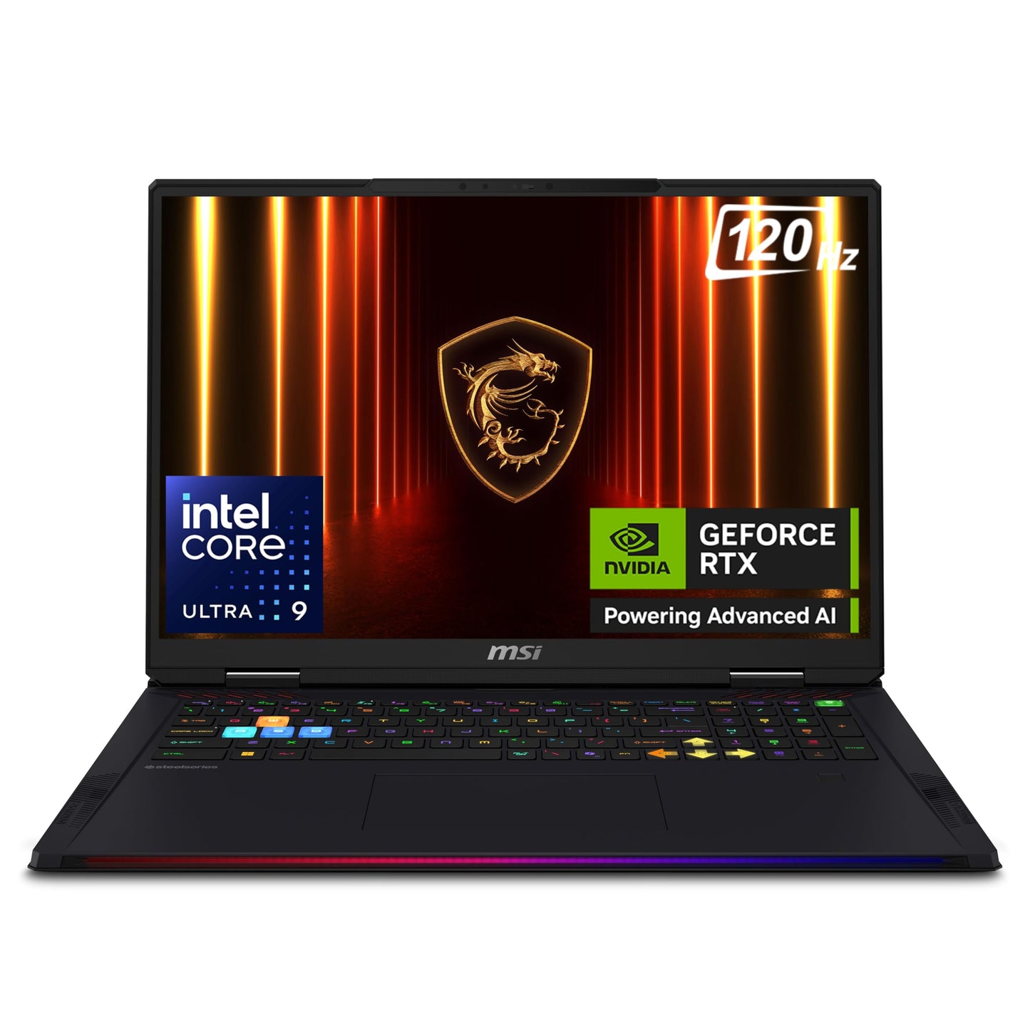 MSI Raider 18, Intel Series 2 Core Ultra 9 285HX, 46cm UHD+ 120Hz Gaming Laptop (64GB/4TB NVMe SSD/Windows 11 Home/NVIDIA GeForce RTX 5090, GDDR7 24GB/Core Black/3.6Kg) A2XWJG-253IN