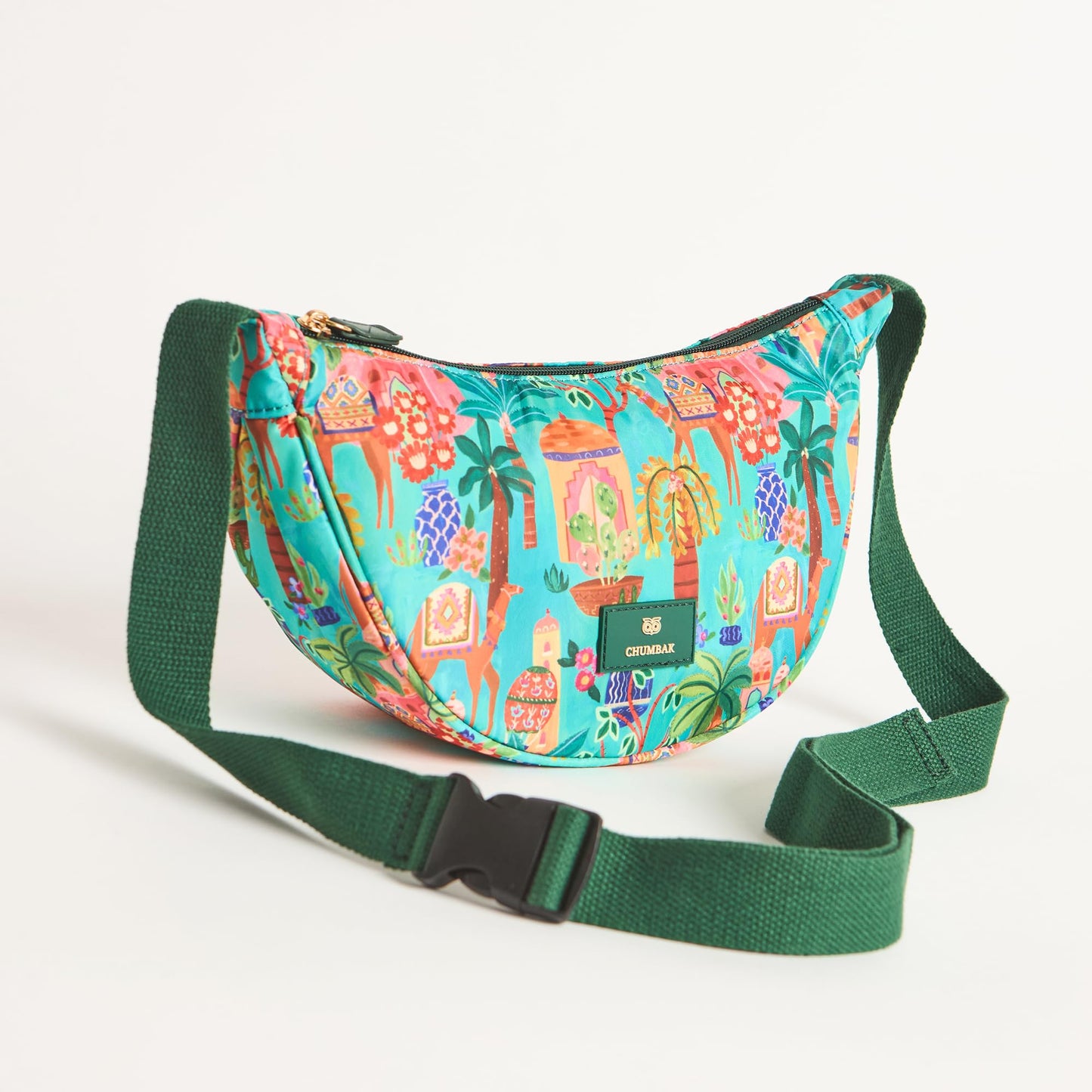 Chumbak Trippy Shoulder Bag - Jaipurscape, Digital Nomad, Fanny Bag for Women and Girls Crossbody Purse Bag, Adjustable Strap, Mini Makeup Pouch
