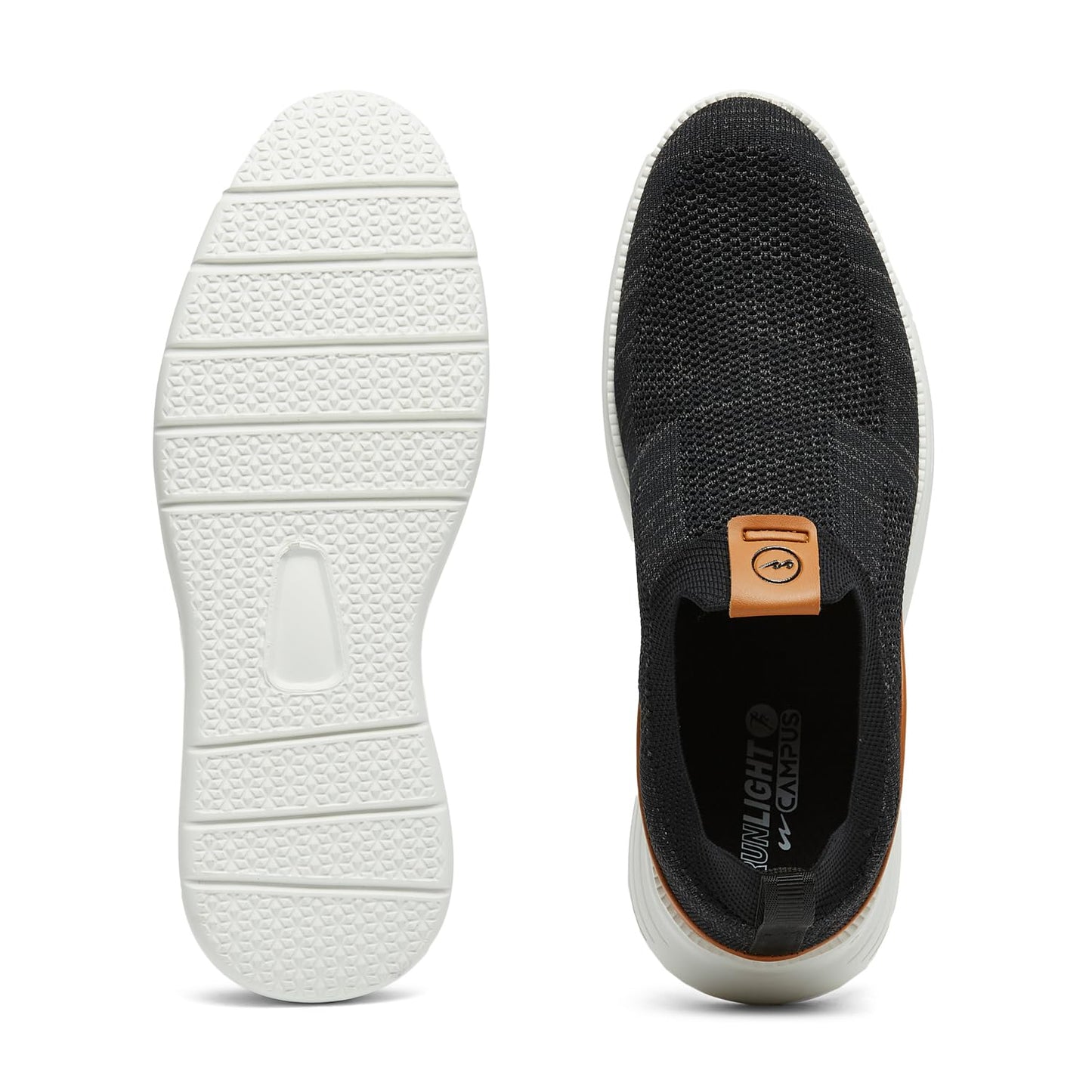 Campus Men's Chalk BLK/D.Gry Sneakers - 8UK/India 1 Pair