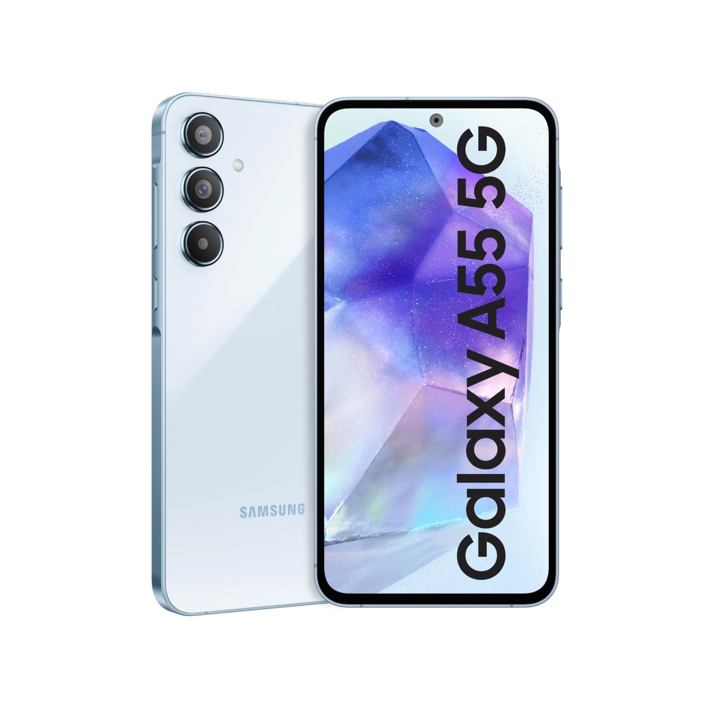 Samsung Galaxy A55 5G (Awesome Iceblue, 8GB RAM, 128GB Storage) | Metal Frame | 50 MP Main Camera (OIS) | Nightography | IP67 | Corning Gorilla Glass Victus+ | sAMOLED with Vision Booster