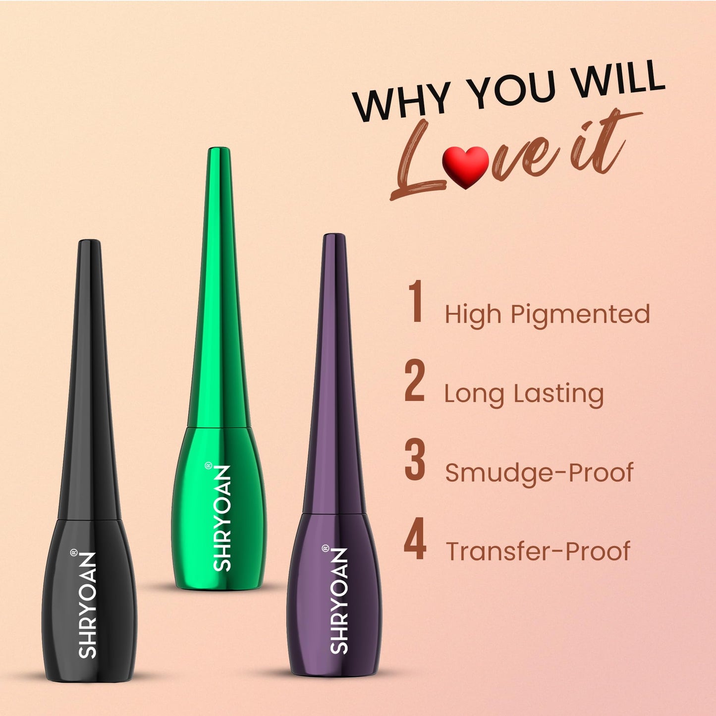 Shryoan Super Flow Eyeliner | Highly Pigmented | Lasts Long upto 24 hours | Smudge Proof & Waterproof | (6ml) (Black To Basic)