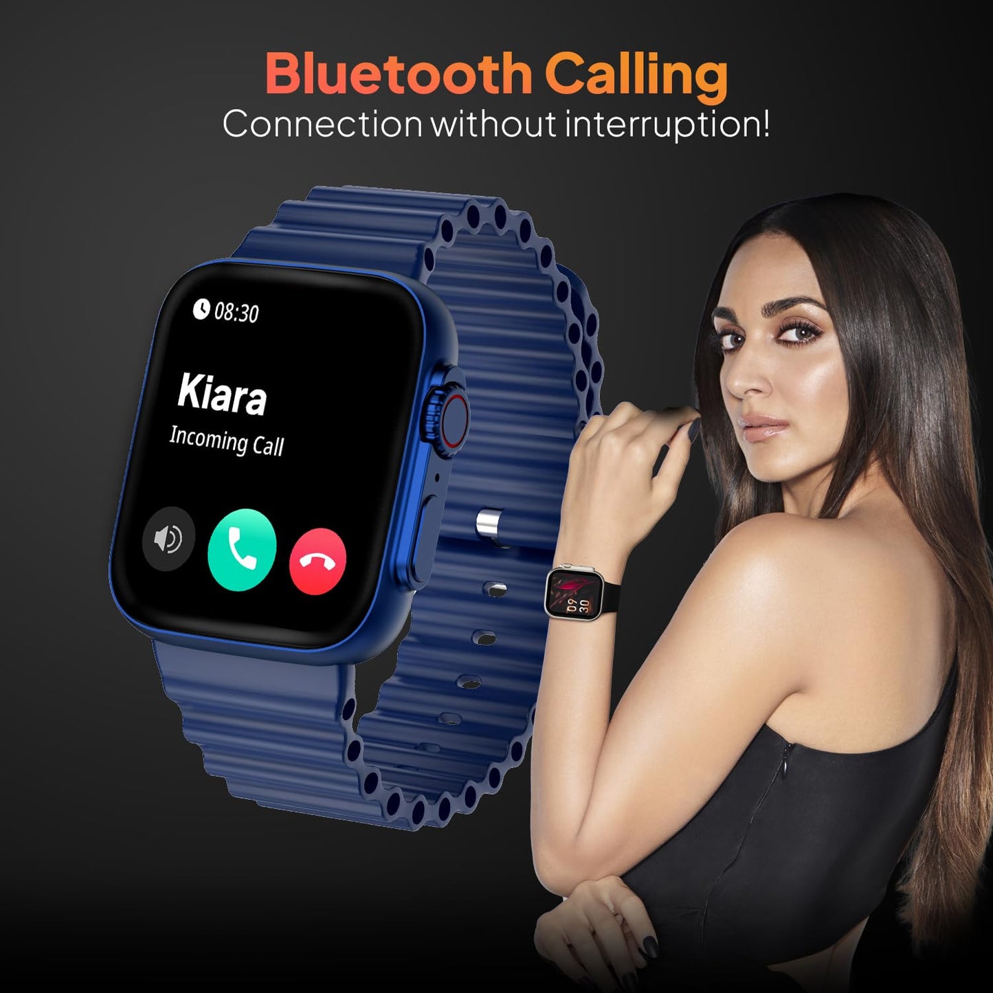 Fire-Boltt Gladiator 1.96" Biggest Display Smart Watch with Bluetooth Calling, Voice Assistant &123 Sports Modes, 8 Unique UI Interactions, SpO2, 24/7 Heart Rate Tracking (Blue)