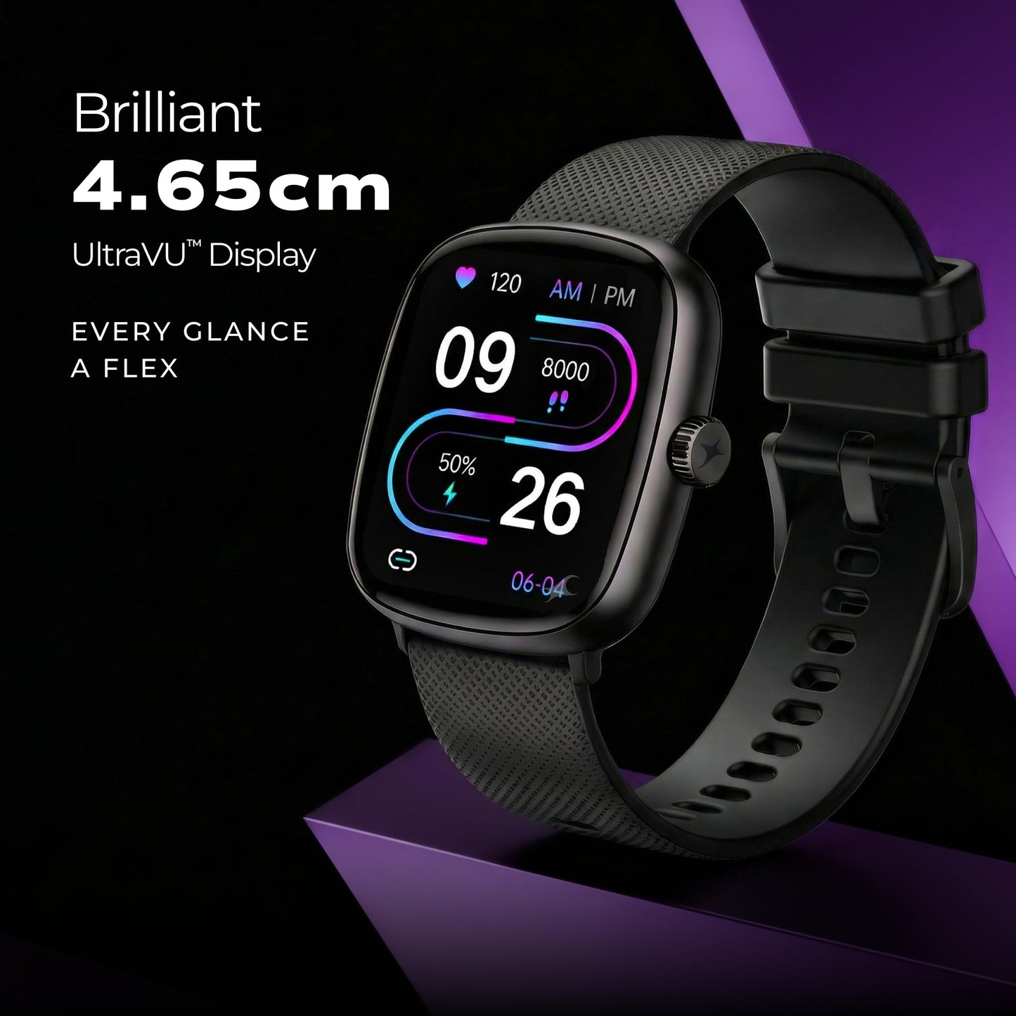 Fastrack Jupiter S3 Smartwatch with 1.83” TFT 2.5D Display, Push Button & Rotary Crown,BT Calling,HRM, SpO2 & Sleep Tracking,Multiple Menu Styles,IP68,24/7 Health Suite,Up to 5 Days Battery - Grey