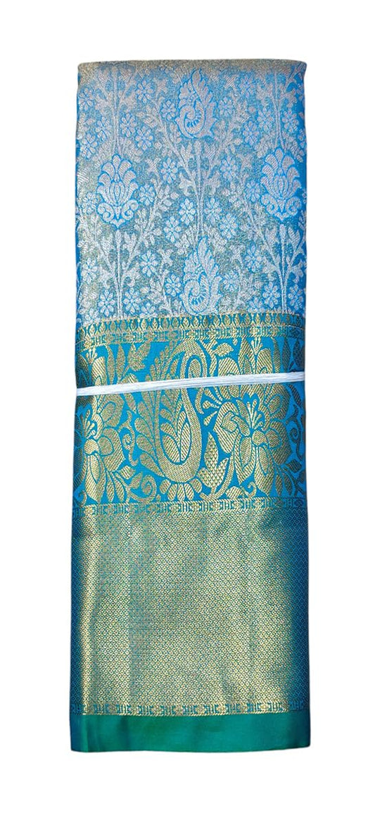 VFCollections Women's Kanchipuram Silk Pure Pattu Sarees With Blouse (VFC564-1)