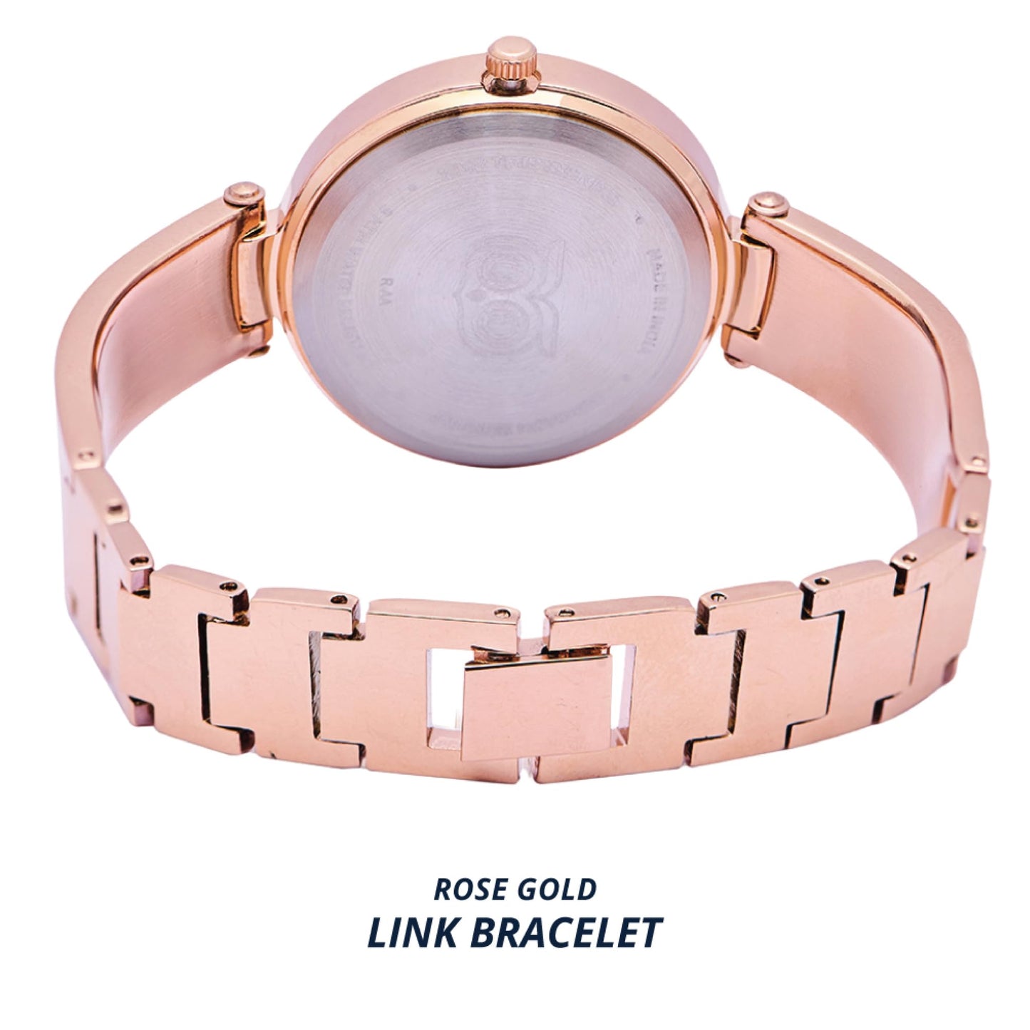 Chumbak Bloom Metal Watch | Rosegold with Brown Dial|Stylish Fashion Watch for Casual/Work|Gifts for Women/Girls/Ladies|Wrist Watches for Women