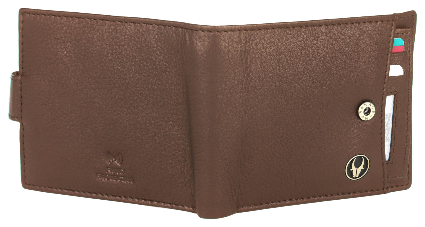WildHorn® Leather Wallet for Men & Women | Wallet Combo for Men | Genuine Leather Purse | Premium Gift Box Edition | Gift Box for Birthday, Anniversary (Brown)