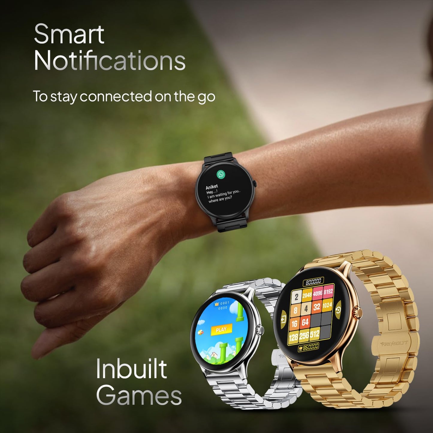 Fire-Boltt Newly Launched Phoenix Ultra Blaze Luxury Stainless Steel, Bluetooth Calling Smart Watch, AI Voice Assistant, Metal Body with 120+ Sports Modes, SpO2, Heart Rate Monitoring (Gold)