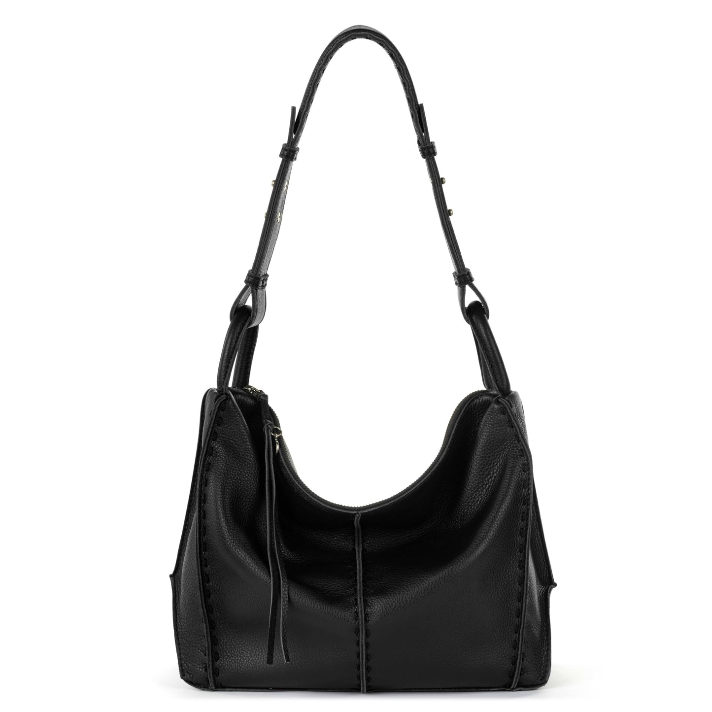 The Sak Los Feliz Hobo in Leather, Lined, Roomy Shoulder Purse, Black, Black, Medium, Black, M, Los Feliz Hobo