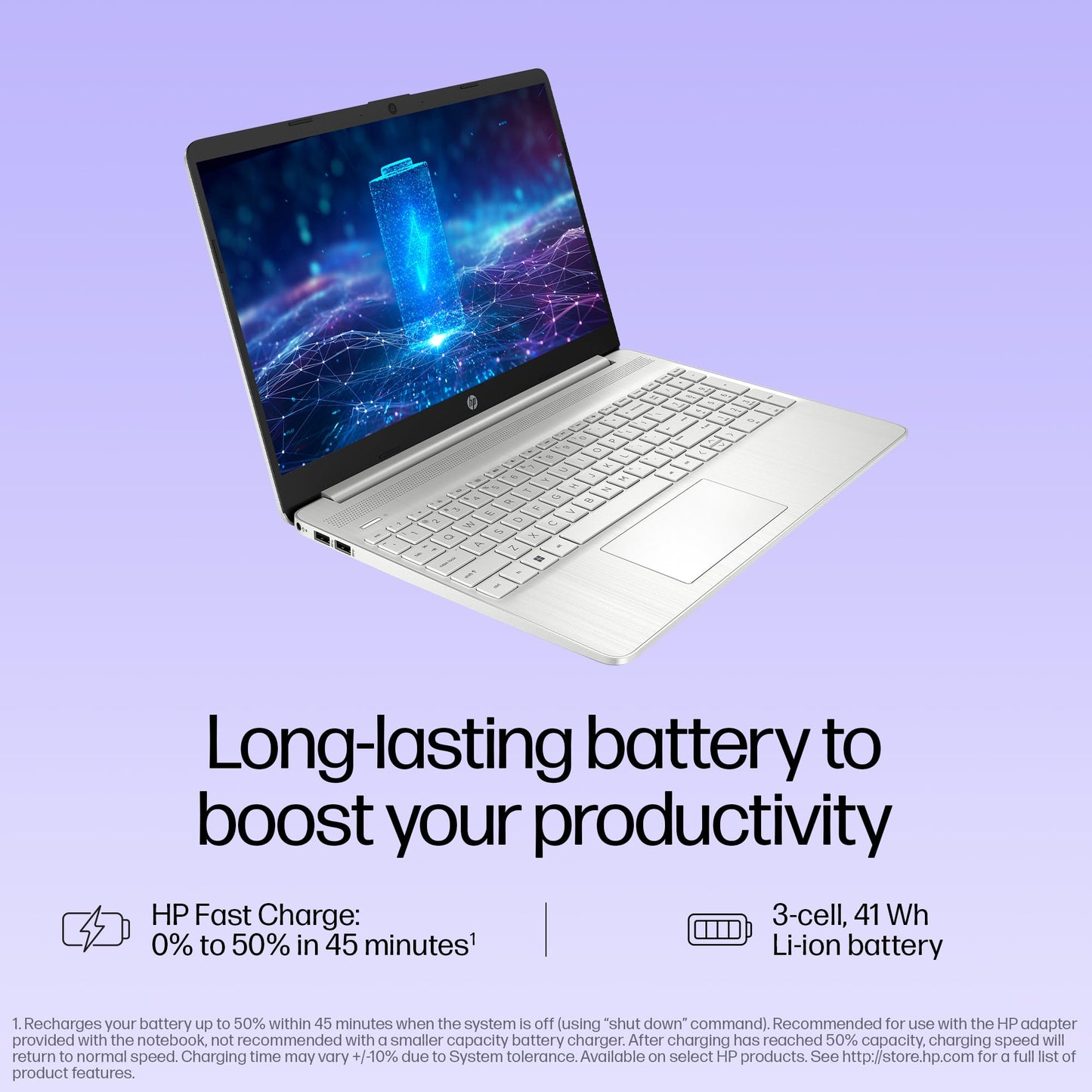 HP 15s, 12th Gen Intel Core i3-1215U Laptop (8GB DDR4, 512GB SSD) Anti-Glare, 15.6"/39.6cm,FHD, Win 11, MS Office 21, Silver, 1.69kg, Intel UHD Graphics, HD Camera, Dual Speakers, fy5006tu