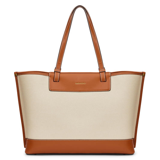 Miraggio Miranda Tote Bag For Women - Ivory