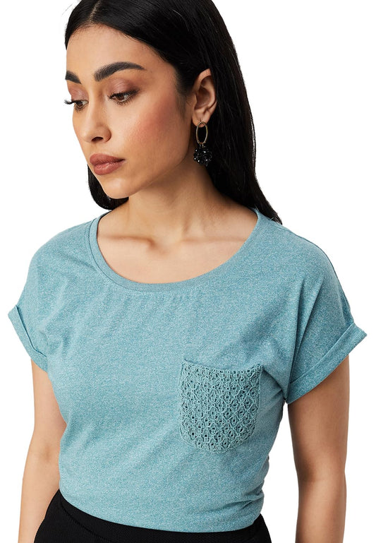 Max Women's Regular Fit T-Shirt (ALIZAH3BSAGE_SAGE