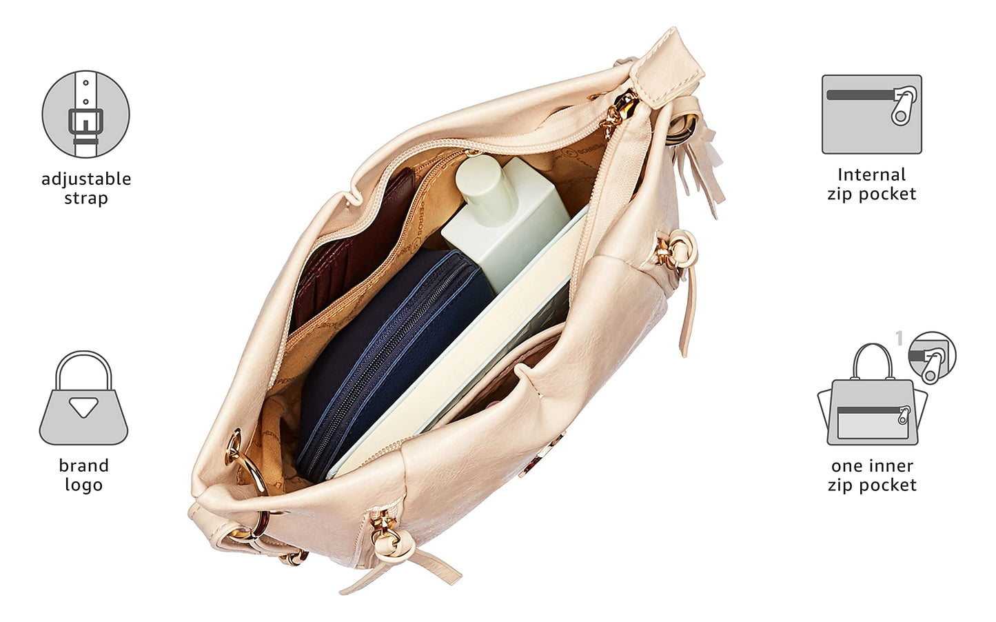 Lino Perros Monroe Comfort Beige Sling Bag