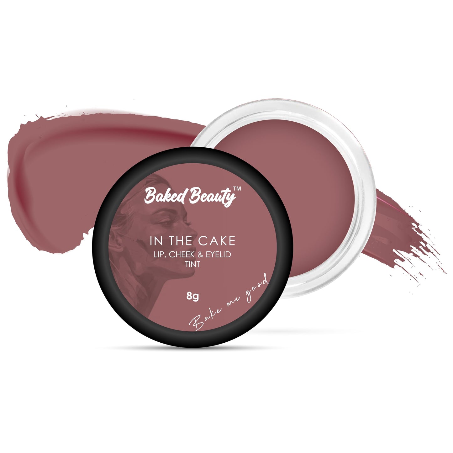 Baked Beauty In The Cake Tint Lip and Cheek Tint (8g) | Eyelid Tint for Girls | With Richness of Vitamin E & Shea Butter | Mousse Concept & Velvet Feel | Creamy Lightweight & Easily Merge with Lips & Skin