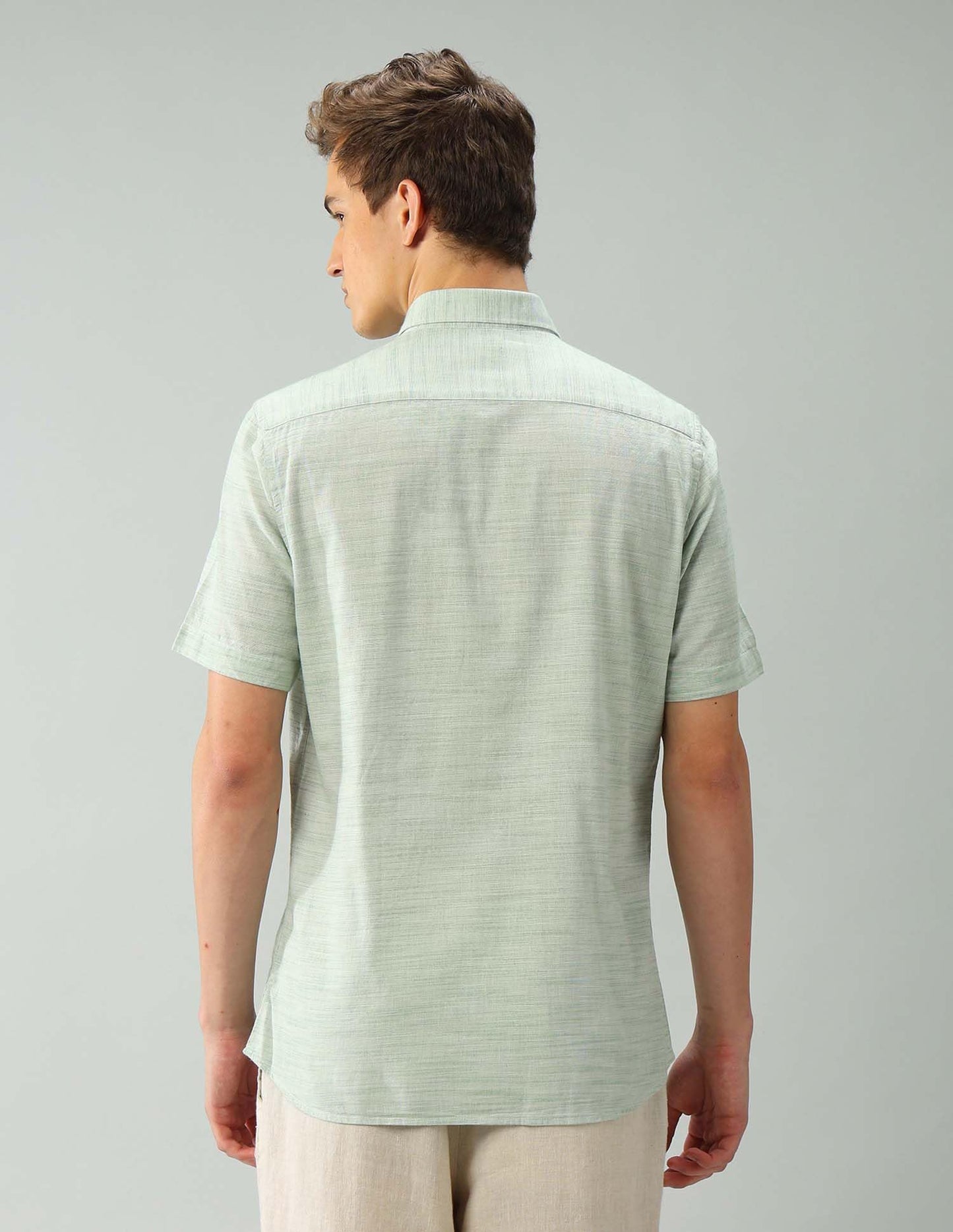 Arrow Sports Men's Green Abstract Printed Spread Collar Half Sleeve Casual Cotton Regular Fit Shirt (ASAJSH1777_Green_44)