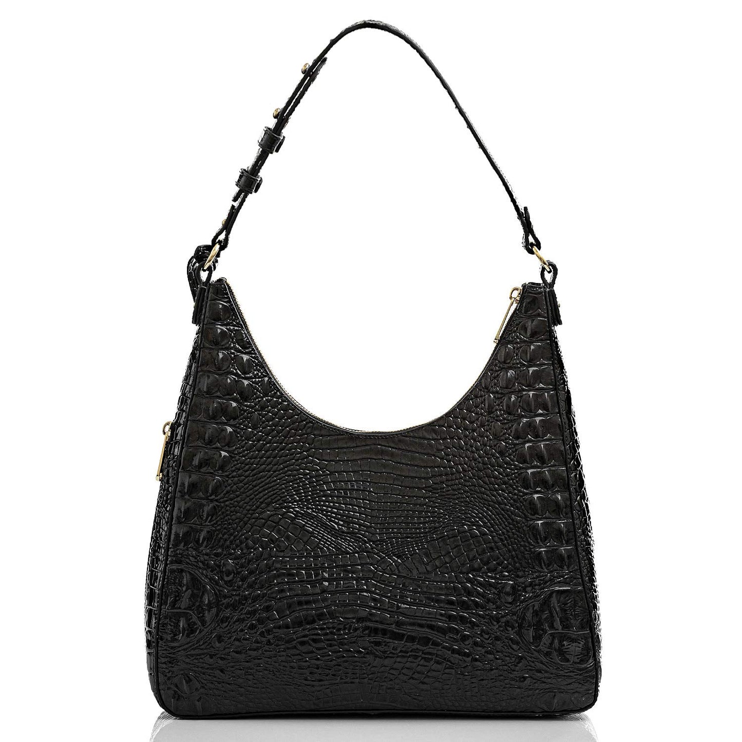 Brahmin Tabitha Women's Black Leather Retro Contemporary Hobo Handbag, One Size