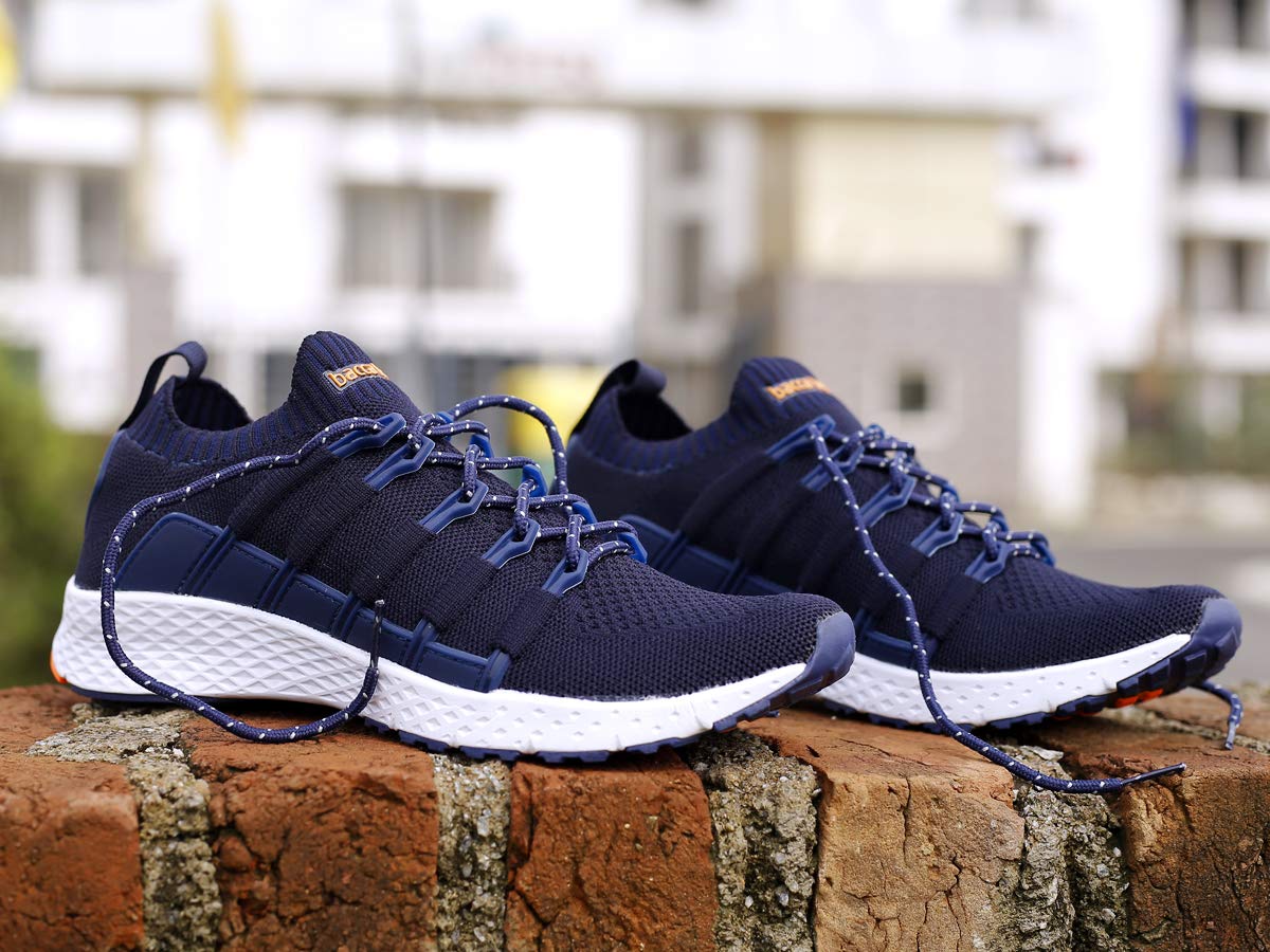 Bacca Bucci® Men's Stella Comfortable Running Shoes with Adaptive Smart Cushioning 5 in 1 Uni-Moulding Technology Professional Non Slip Sneakers - Blue, Size UK6