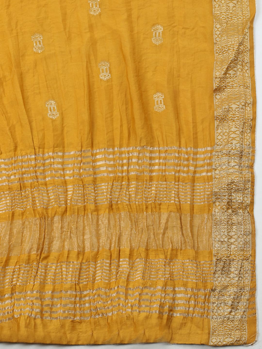 Meena Bazaar Printed Cotton Unstitched Kurta with Bottom & Dupatta