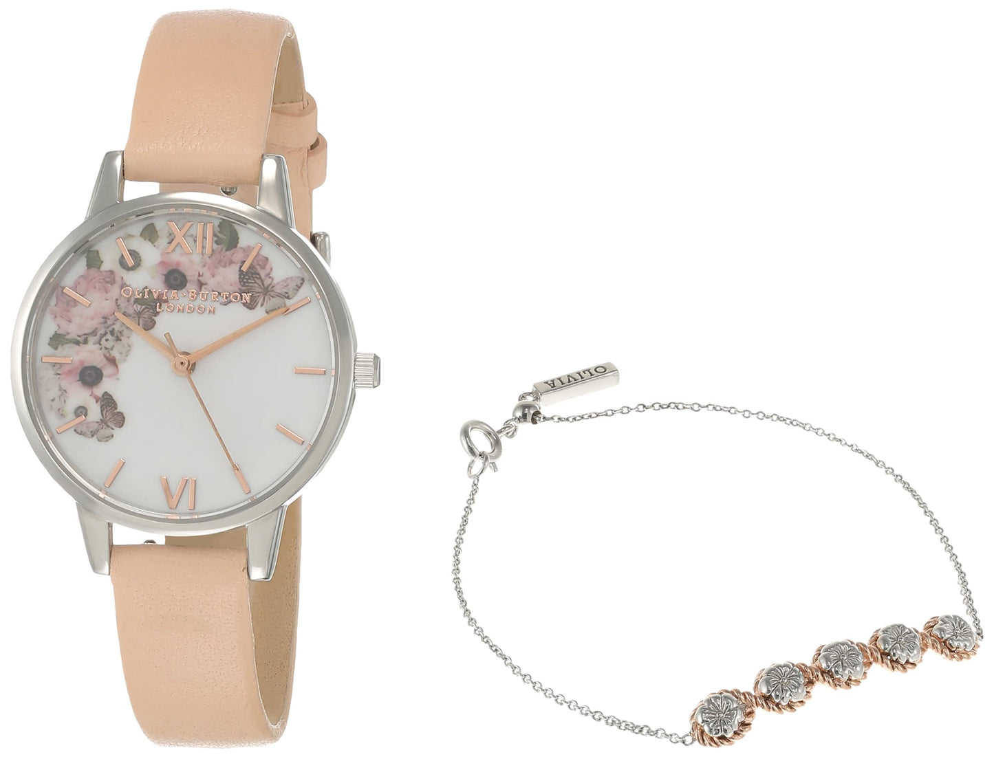 Olivia Burton Analog White Dial Women's Watch-OBGSET99