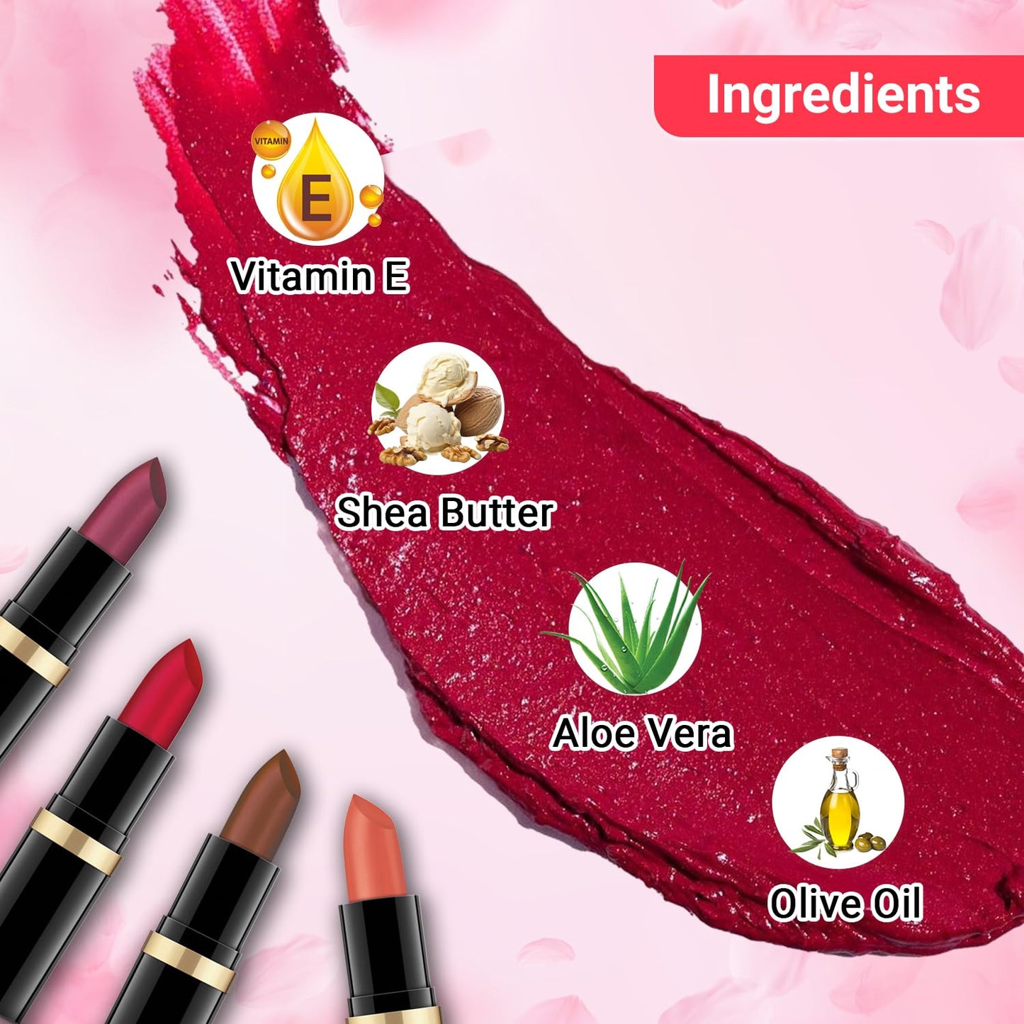 Iba Pure Lips Moisture Rich Lipstick for Women- A72 Maroon Burst, 4g | High Glossy, Creamy Finish & Smooth Texture| Hydrated Lips | Enriched with Vitamin E, Coconut Oil & Shea Butter | Intense Colour & Highly Pigmented | Lip Makeup
