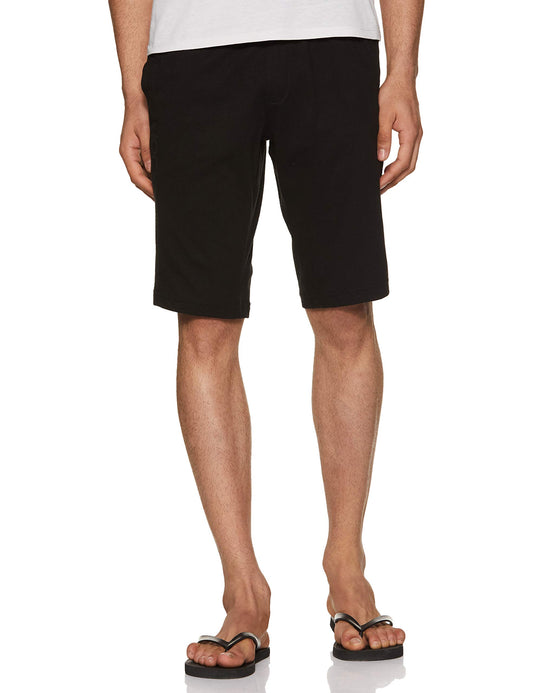 Jockey Men's Straight Fit Shorts (AM12_Black_Medium)