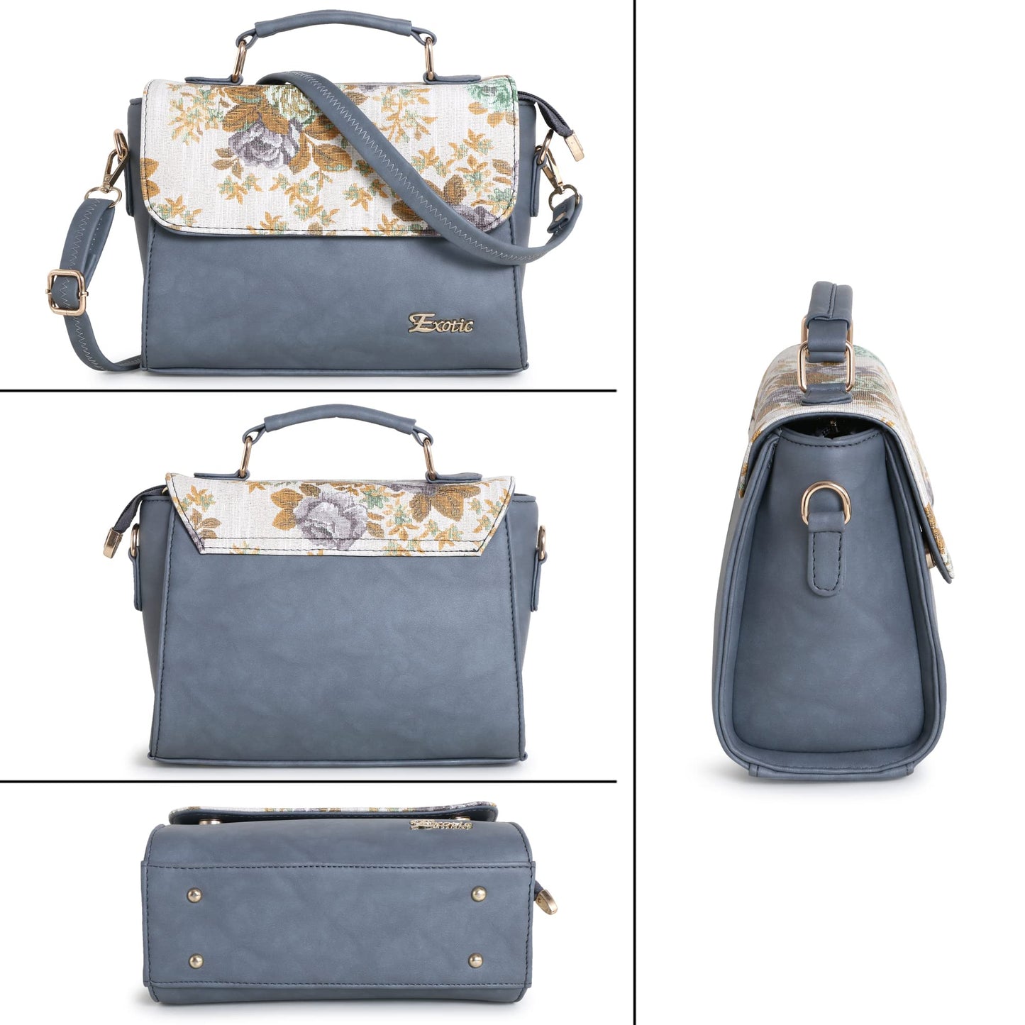 EXOTIC DualtoneSling Bag for Girls/Women (Grey)