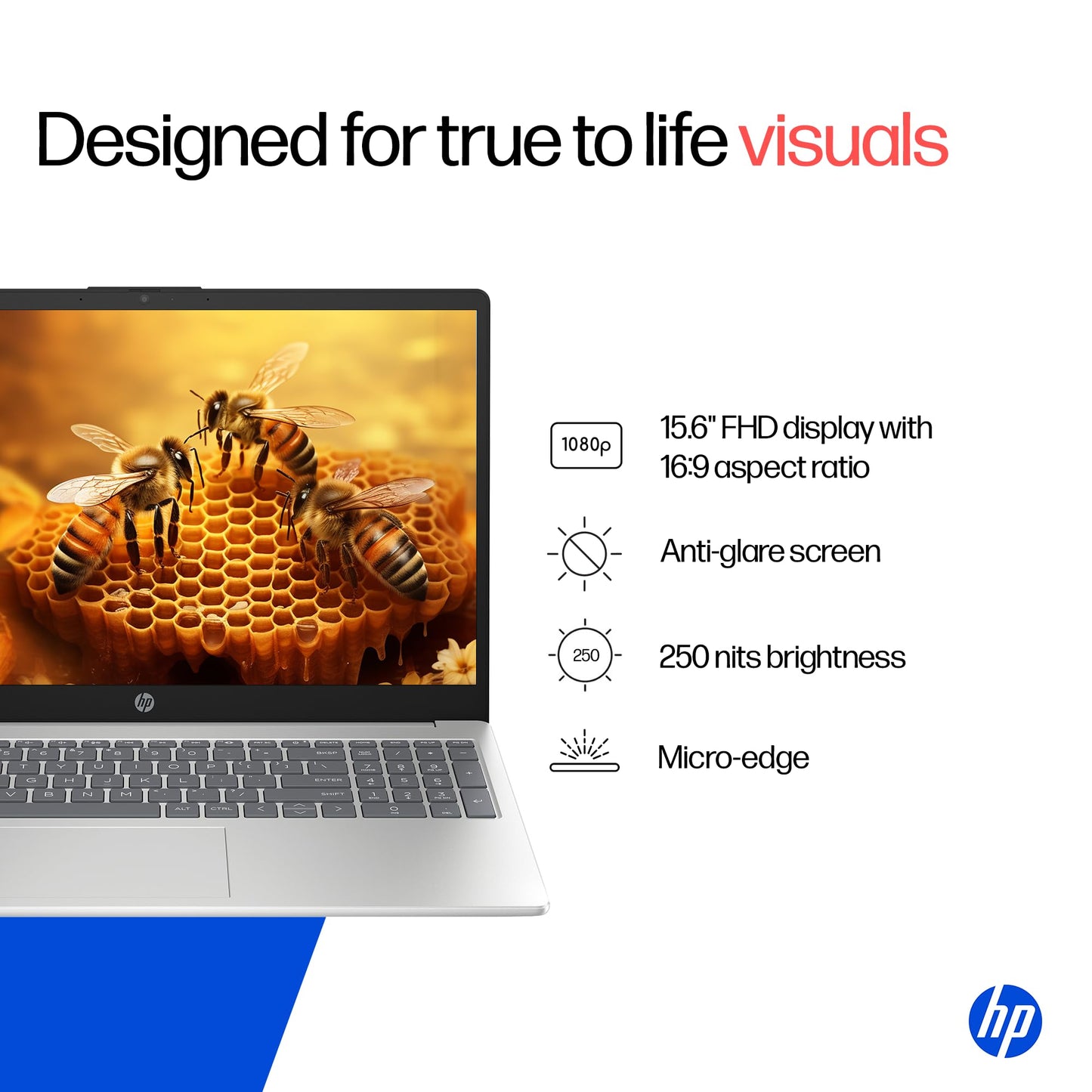 HP 15, AMD Ryzen 3 7320U (8GB DDR4, 512GB SSD) FHD, Anti-Glare, Micro-Edge, 15.6''/39.6cm, Win11, M365 Basic(1yr)* Office24, Silver, 1.59kg, fc0500AU, FHD Camera w/Privacy Shutter Laptop