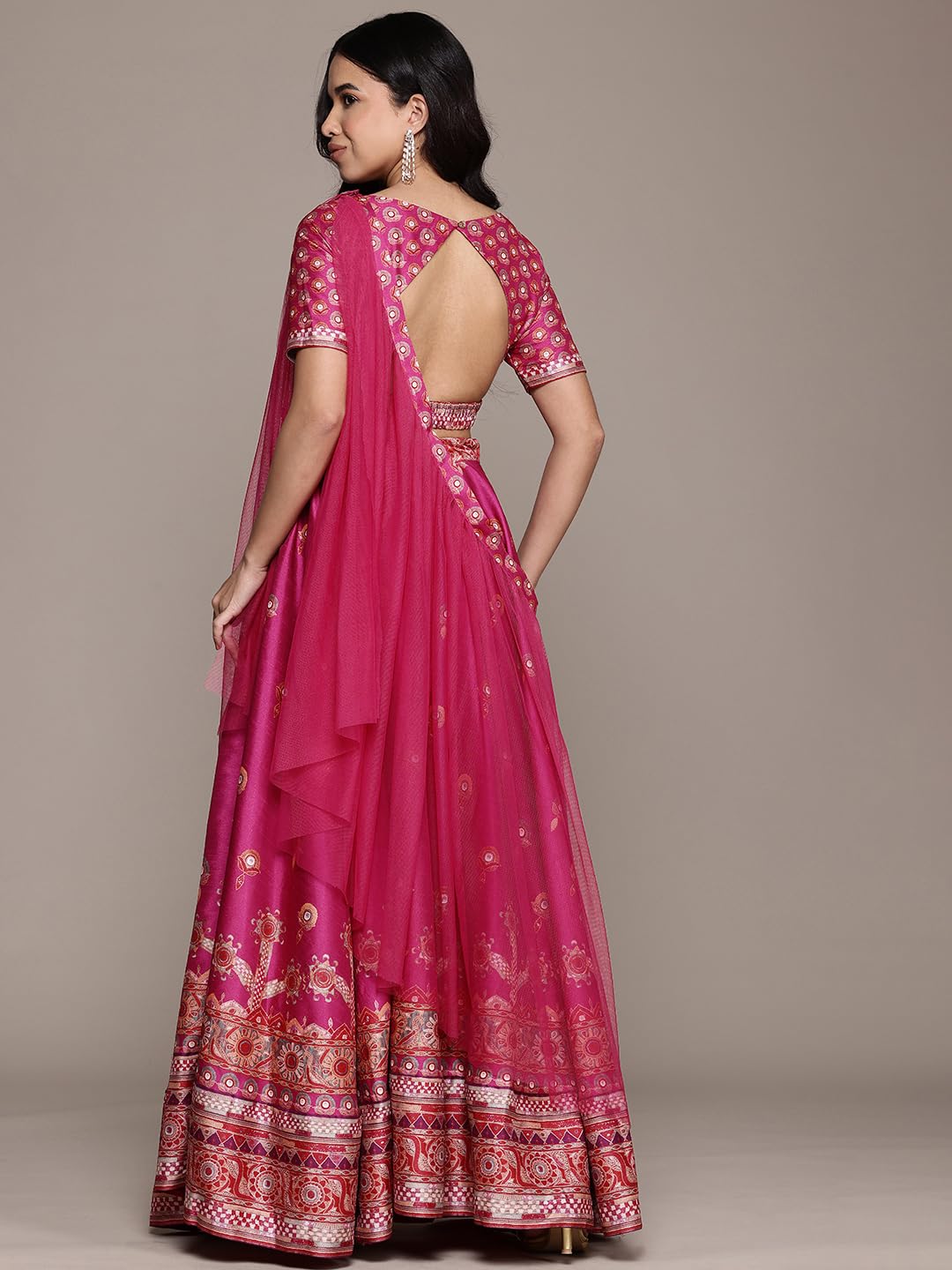 Aarke Ritu Kumar Purple Tanishqa Lehenga With Blouse And Dupatta