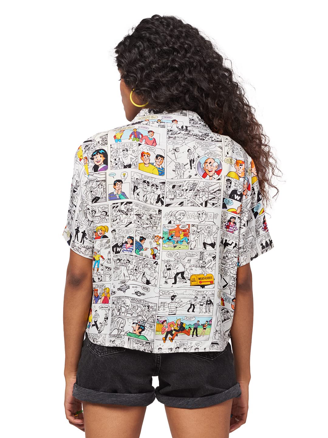 The Souled Store| Official Archie: Comic Strip Women and Girl Hawaiian Shirts|Regular fit Half Sleeve Graphic Printed| 100% Rayon White Color Women Hawaiian Shirts