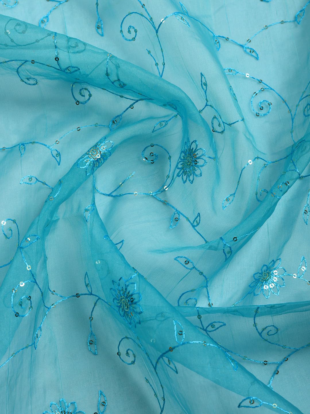 Meena Bazaar Printed Cotton Unstitched Kurta with Bottom & Dupatta