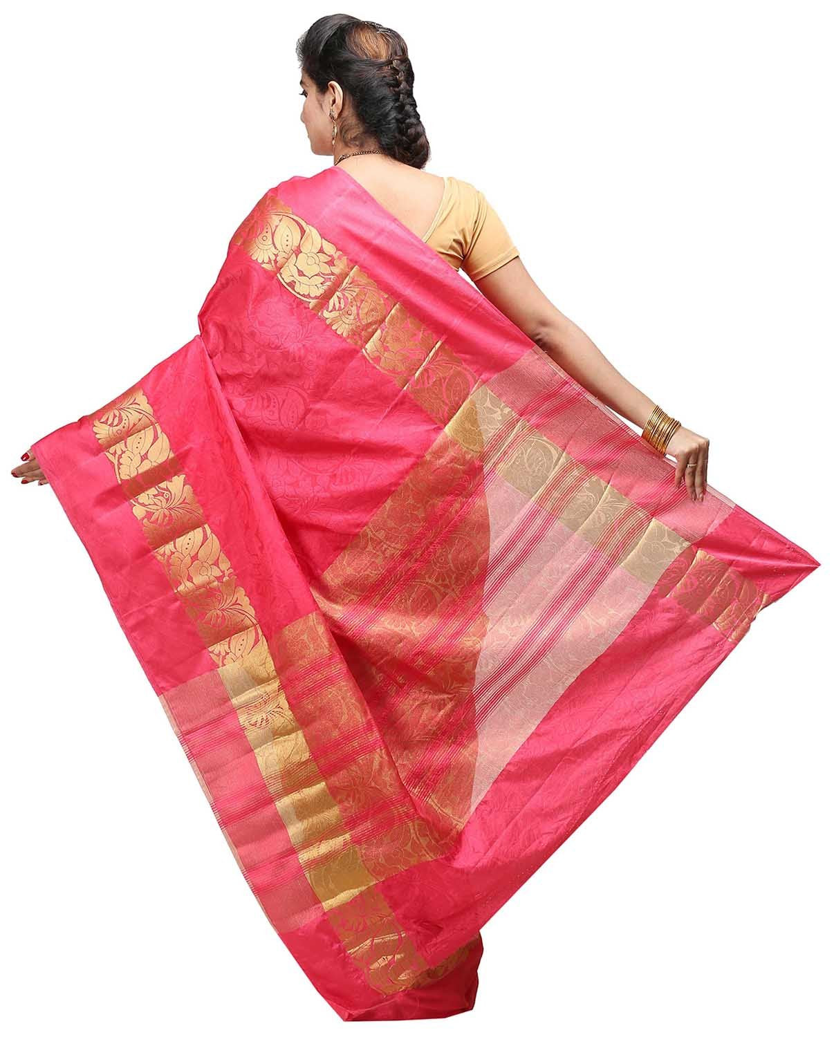 Kashish Women's Dupion Silk Saree with Blouse Piece