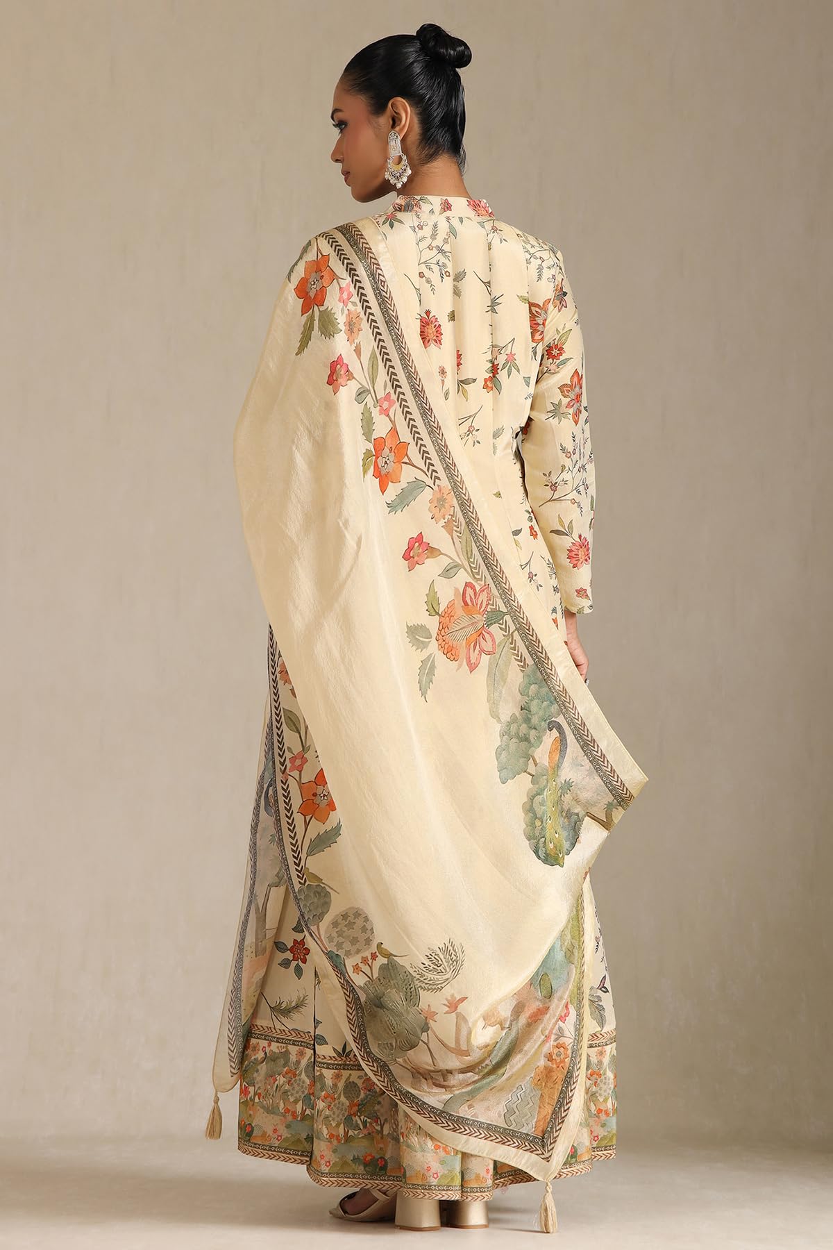 Soch Women's Viscose Floor Length Gown (EWS5CD21409_Beige